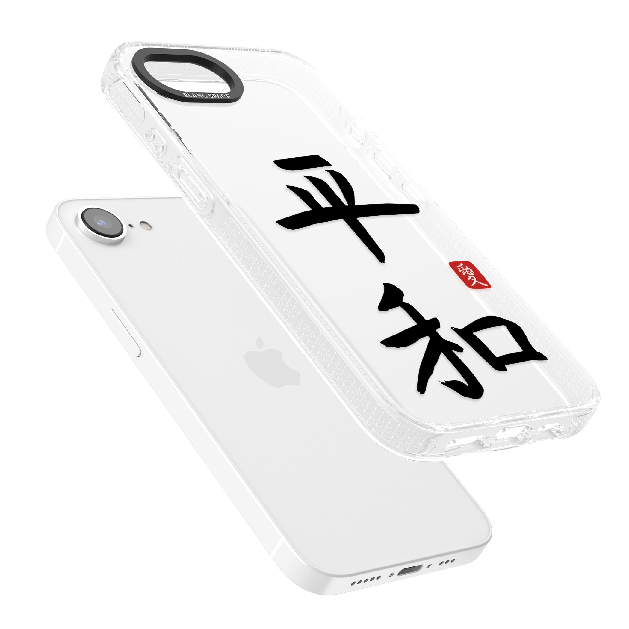 Japanese Kanji - Peace iPhone 16e Clear Case Impact Air - Blanc Space
