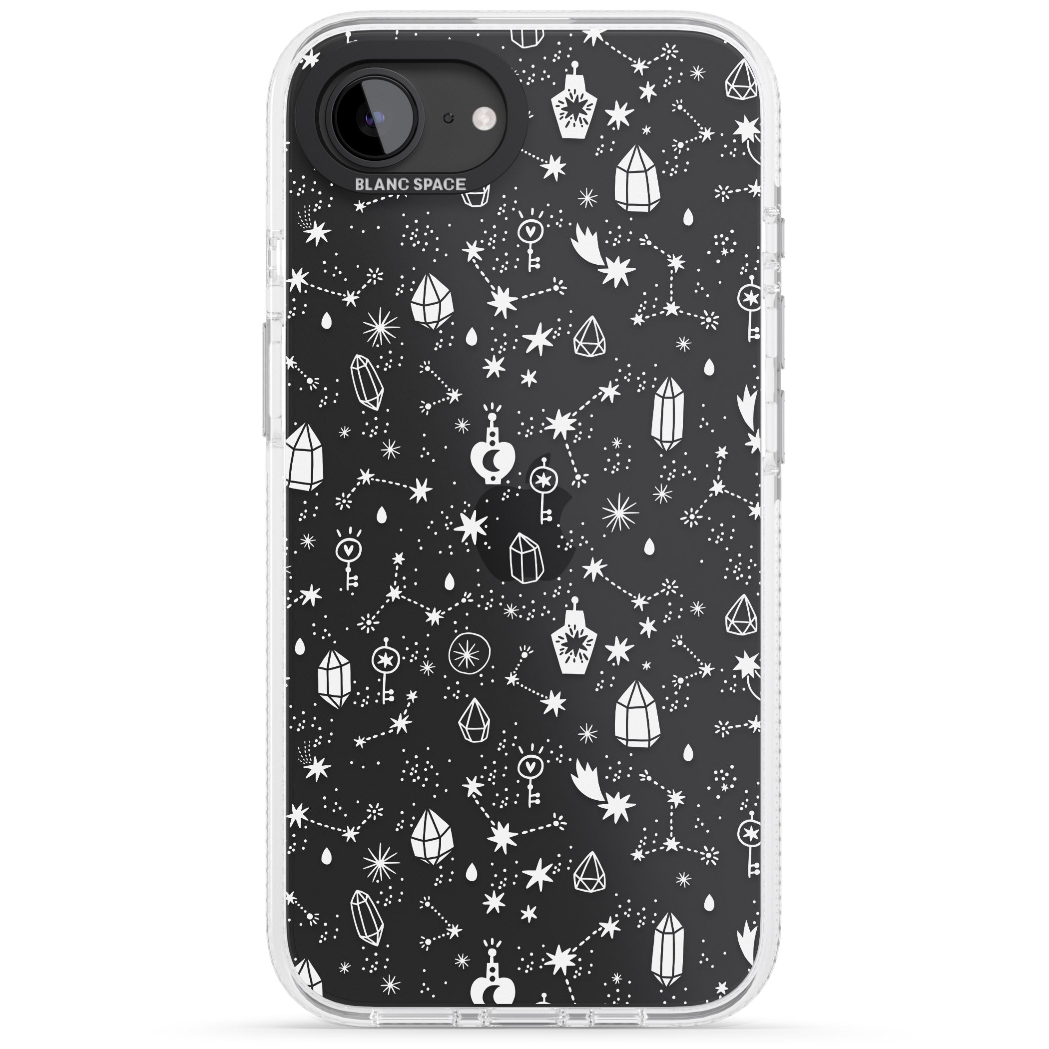 White Magic iPhone 16e Clear Case Impact Air - Blanc Space