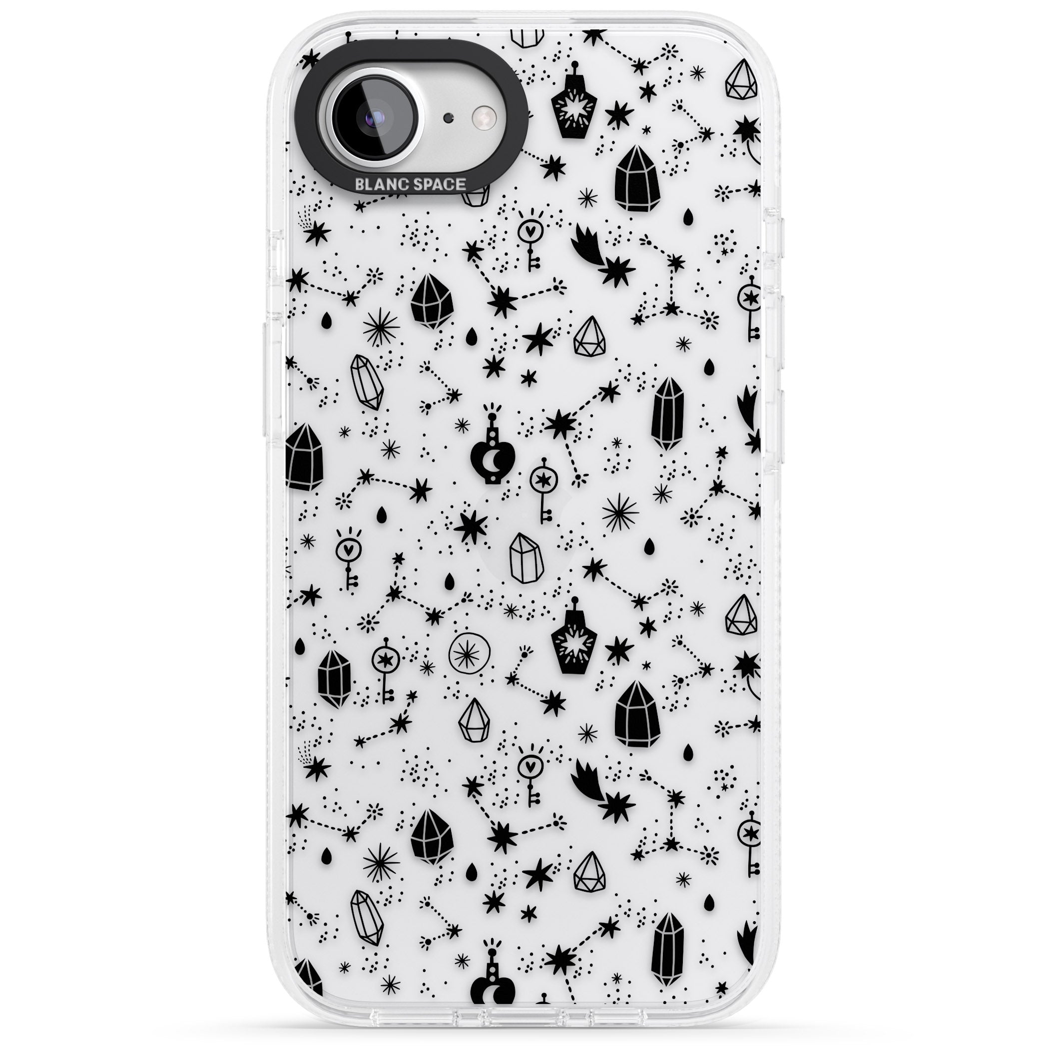 Black Magic iPhone 16e Clear Case Impact Air - Blanc Space