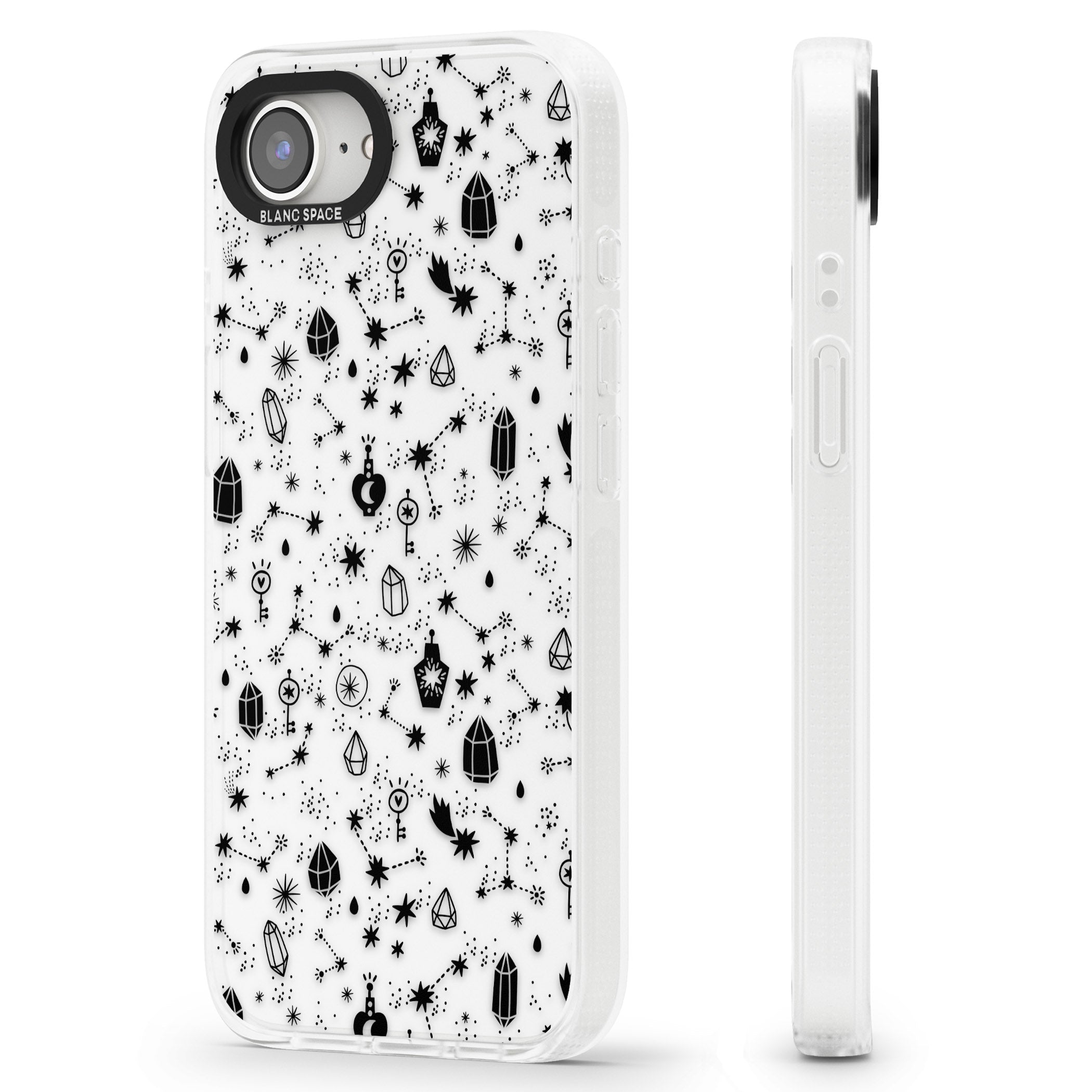 Black Magic iPhone 16e Clear Case Impact Air - Blanc Space