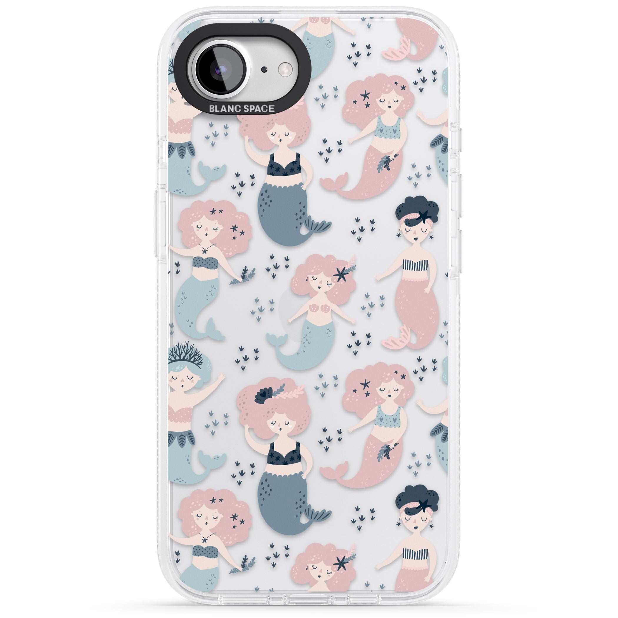 Under The Sea Mermaids (Clear) iPhone 16e Clear Case Impact Air - Blanc Space