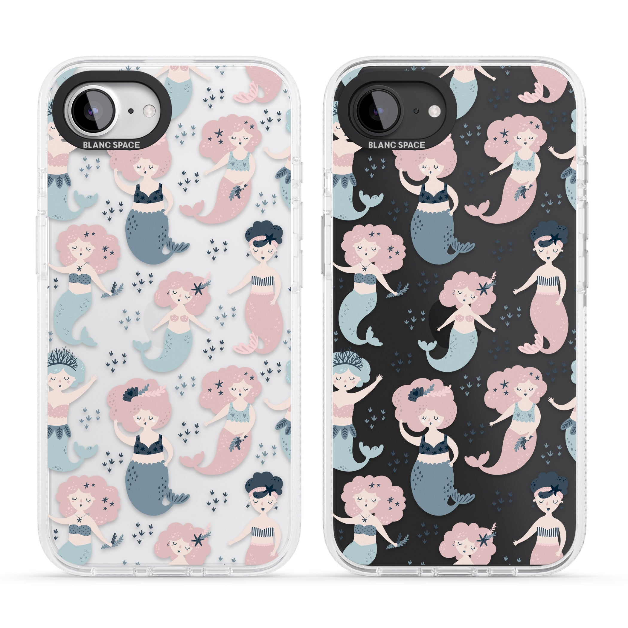 Under The Sea Mermaids (Clear) iPhone 16e Clear Case Impact Air - Blanc Space