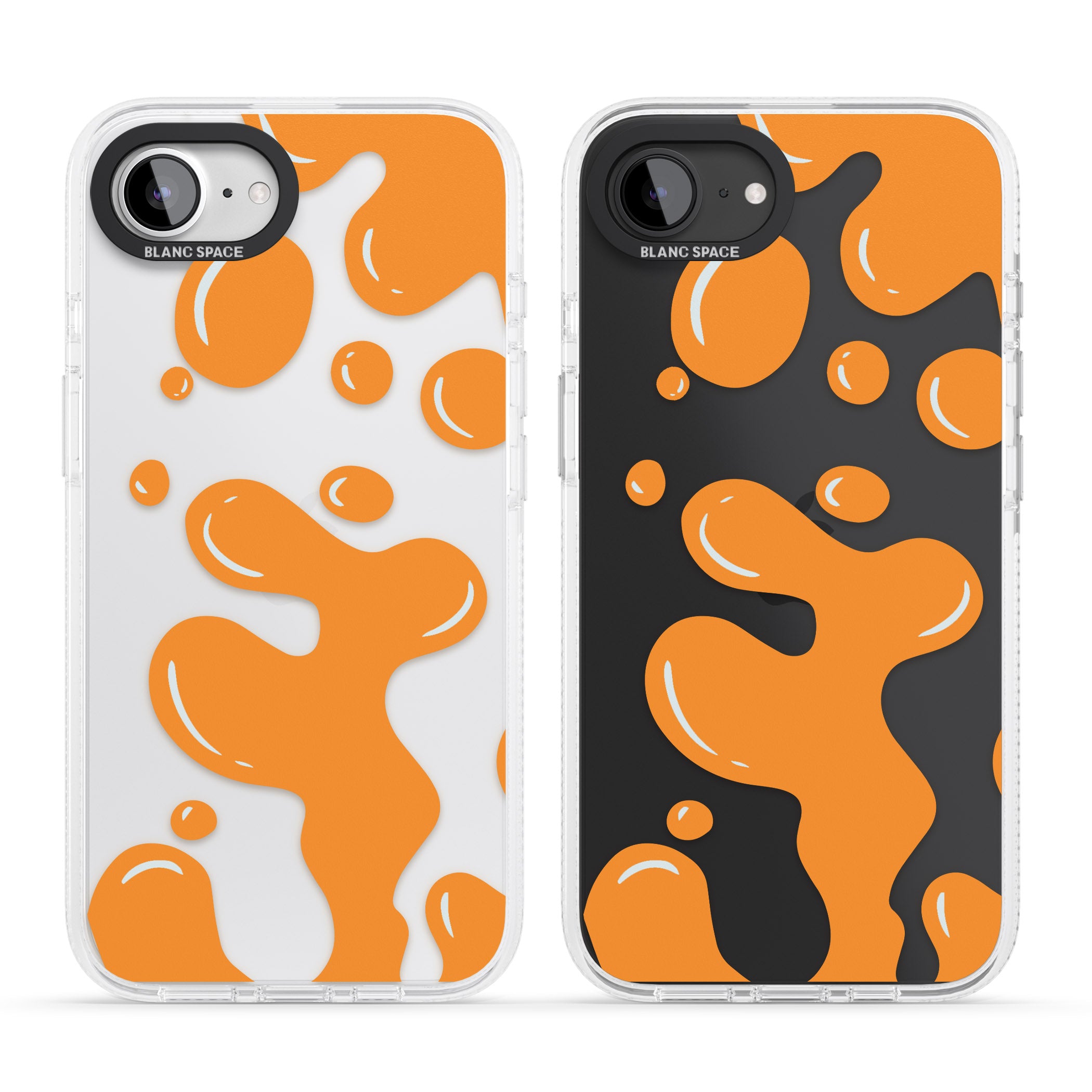 Orange Lava Lamp iPhone 16e Clear Case Impact Air - Blanc Space