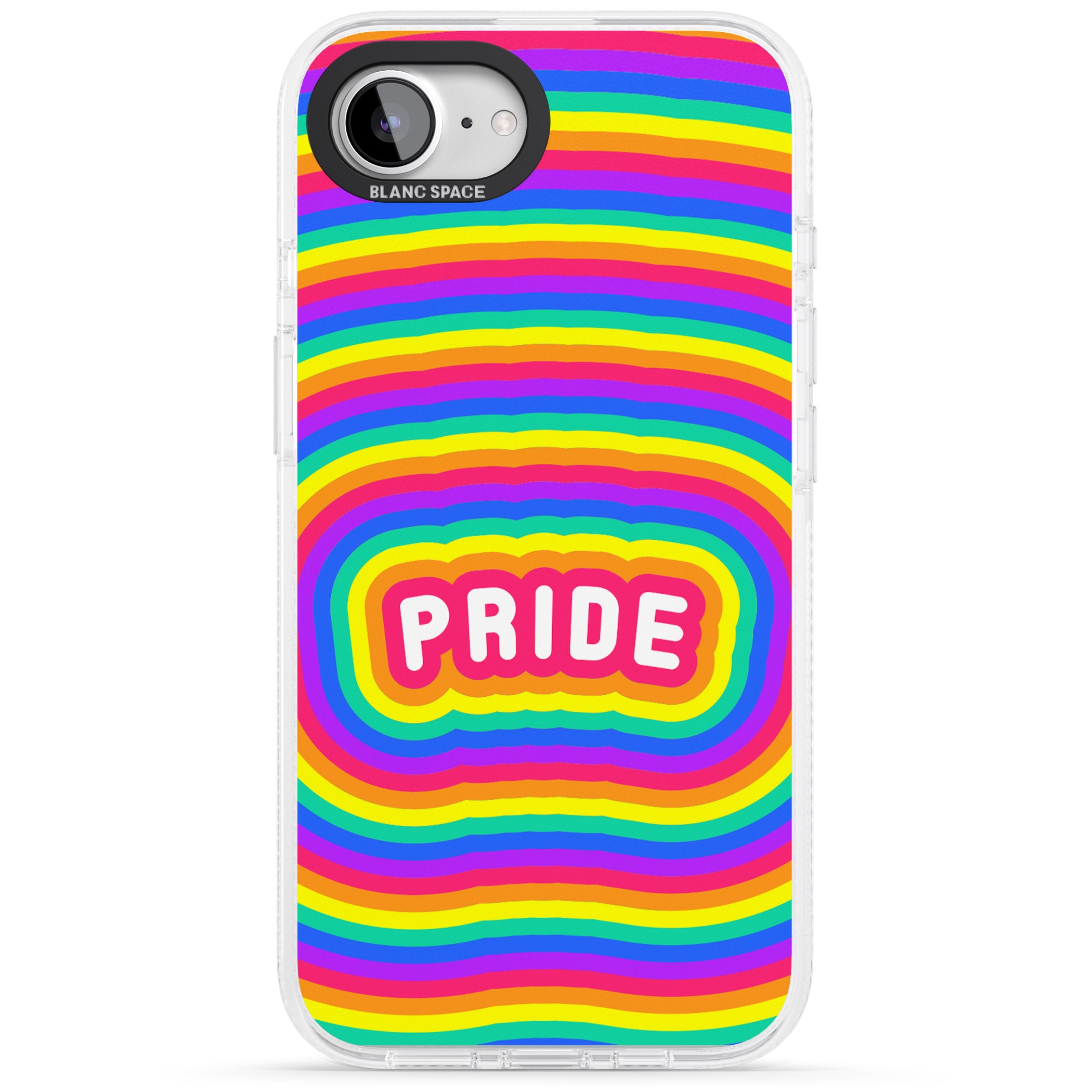 Pride iPhone 16e Clear Case Impact Air - Blanc Space