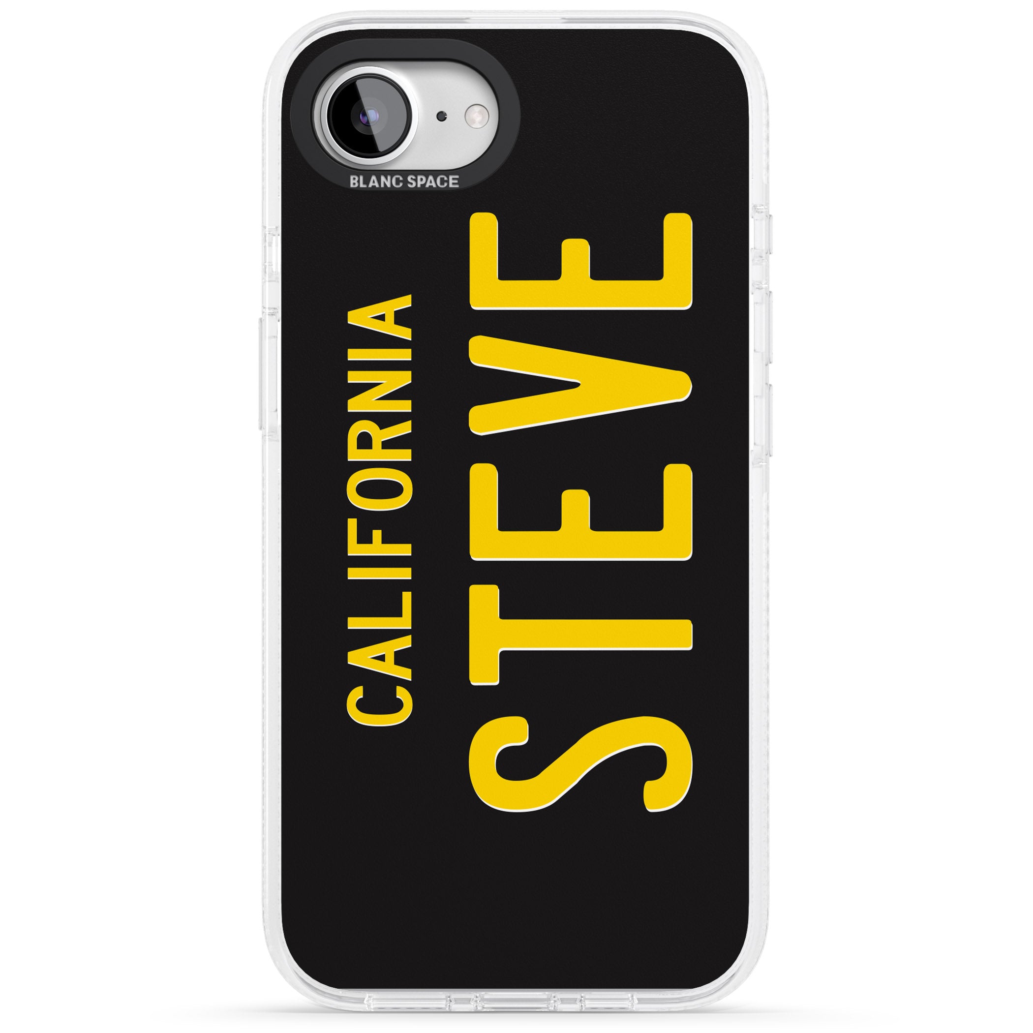 Vintage California License Plate iPhone 16e Clear Case Impact Air - Blanc Space