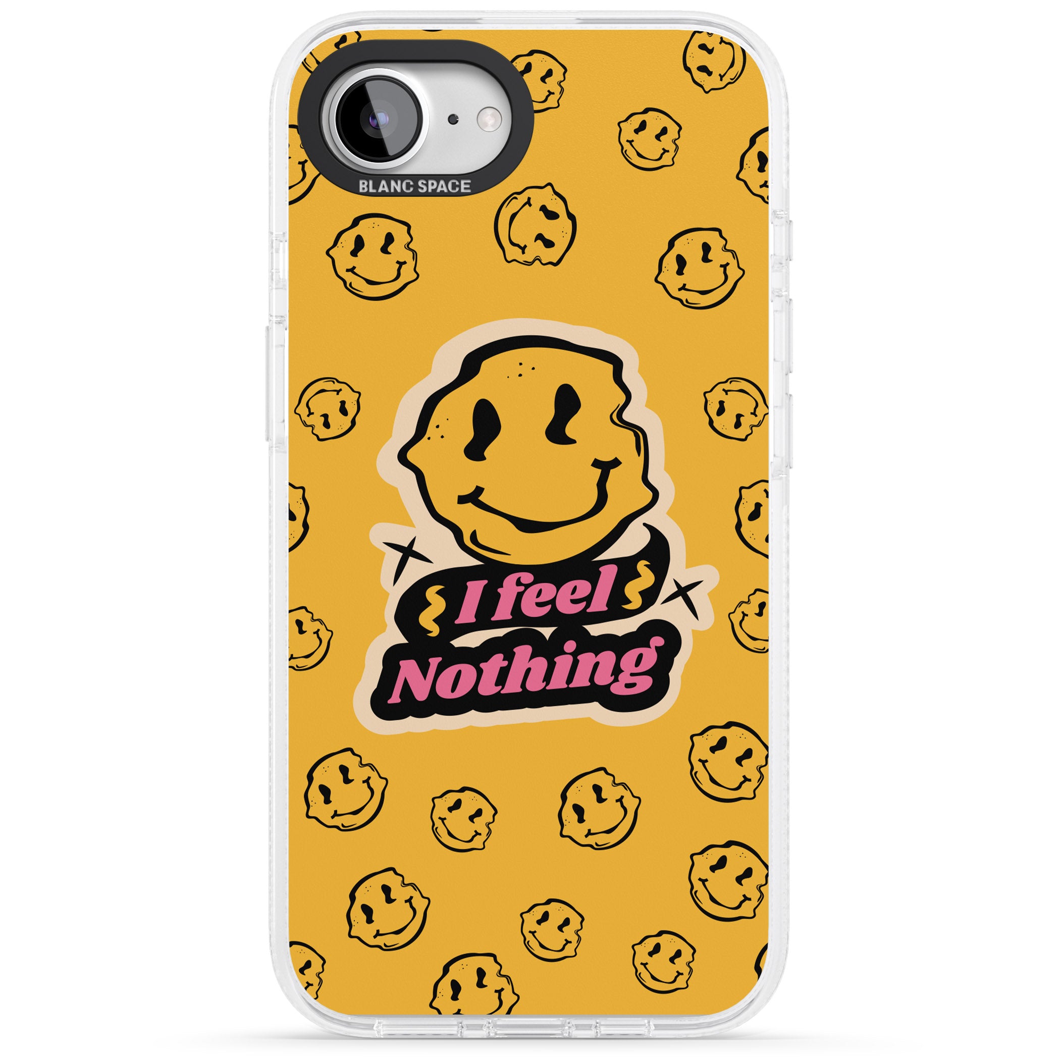 I feel nothing iPhone 16e Clear Case Impact Air - Blanc Space