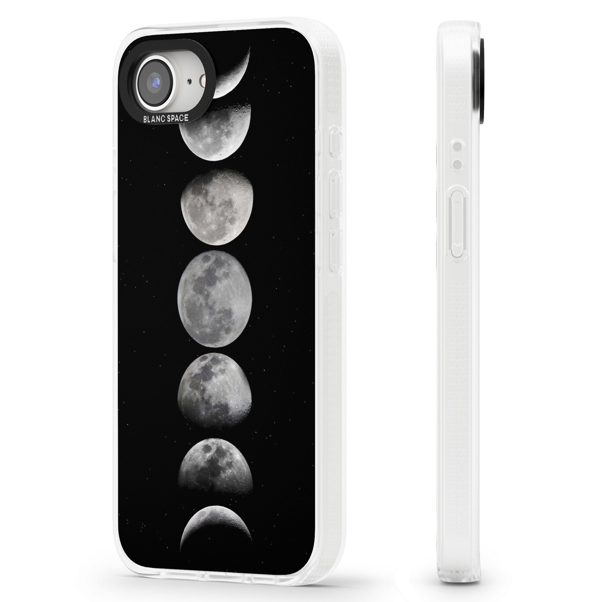 Phases Of The Moon iPhone 16e Clear Case Impact Air - Blanc Space
