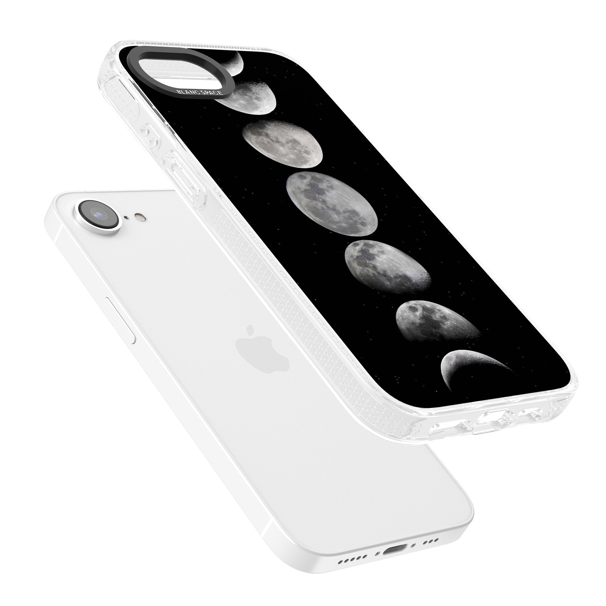Phases Of The Moon iPhone 16e Clear Case Impact Air - Blanc Space