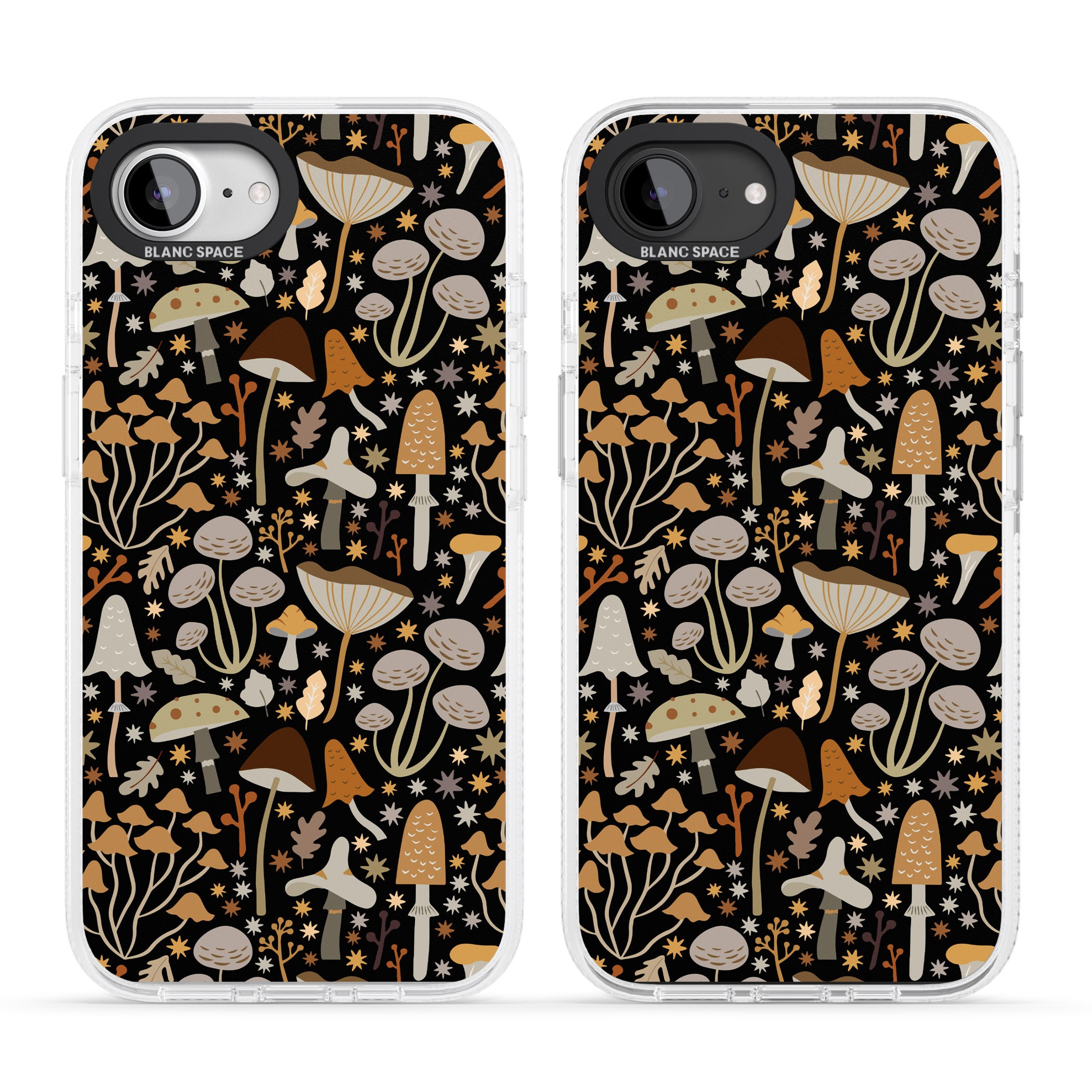 Sentimental Mushrooms Pattern iPhone 16e Clear Case Impact Air - Blanc Space