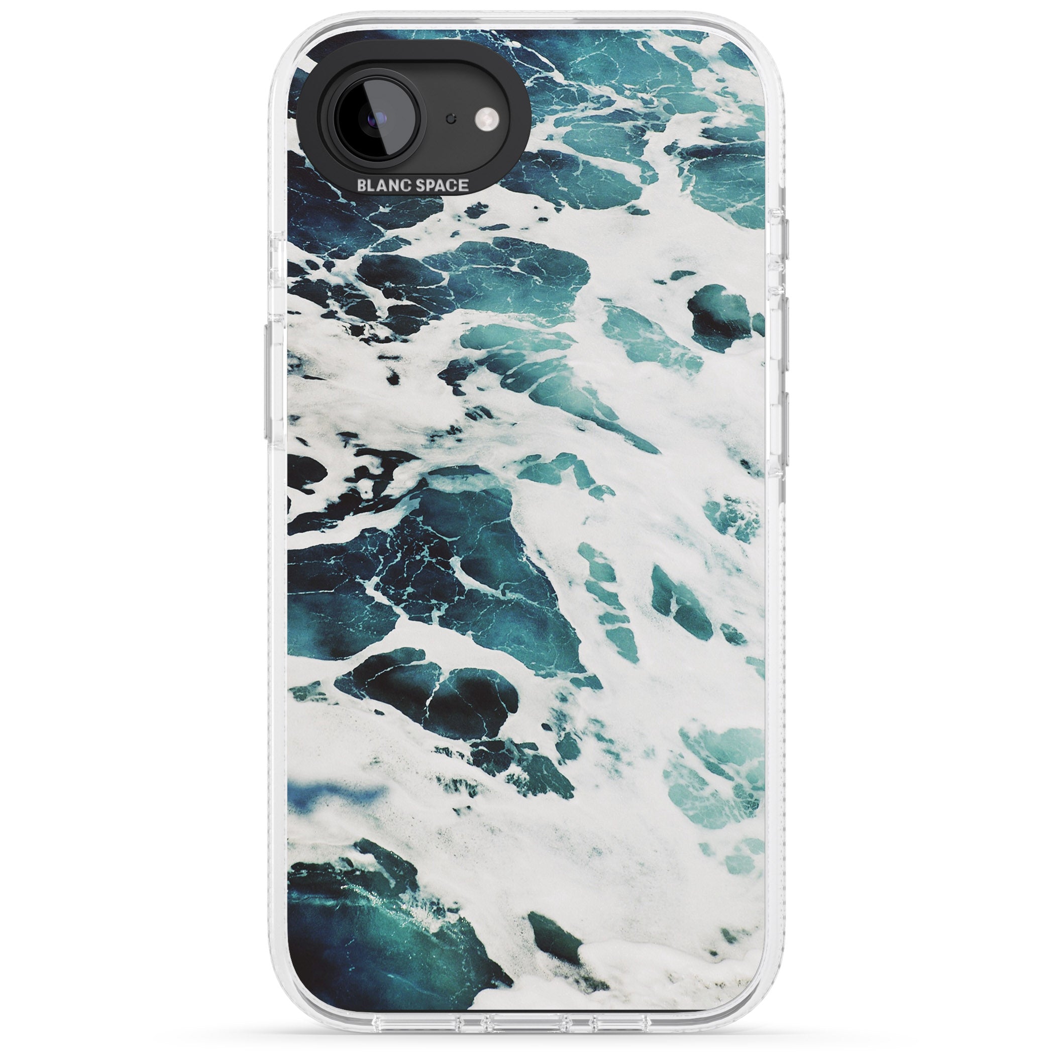 Ocean Waves Photograph iPhone 16e Clear Case Impact Air - Blanc Space