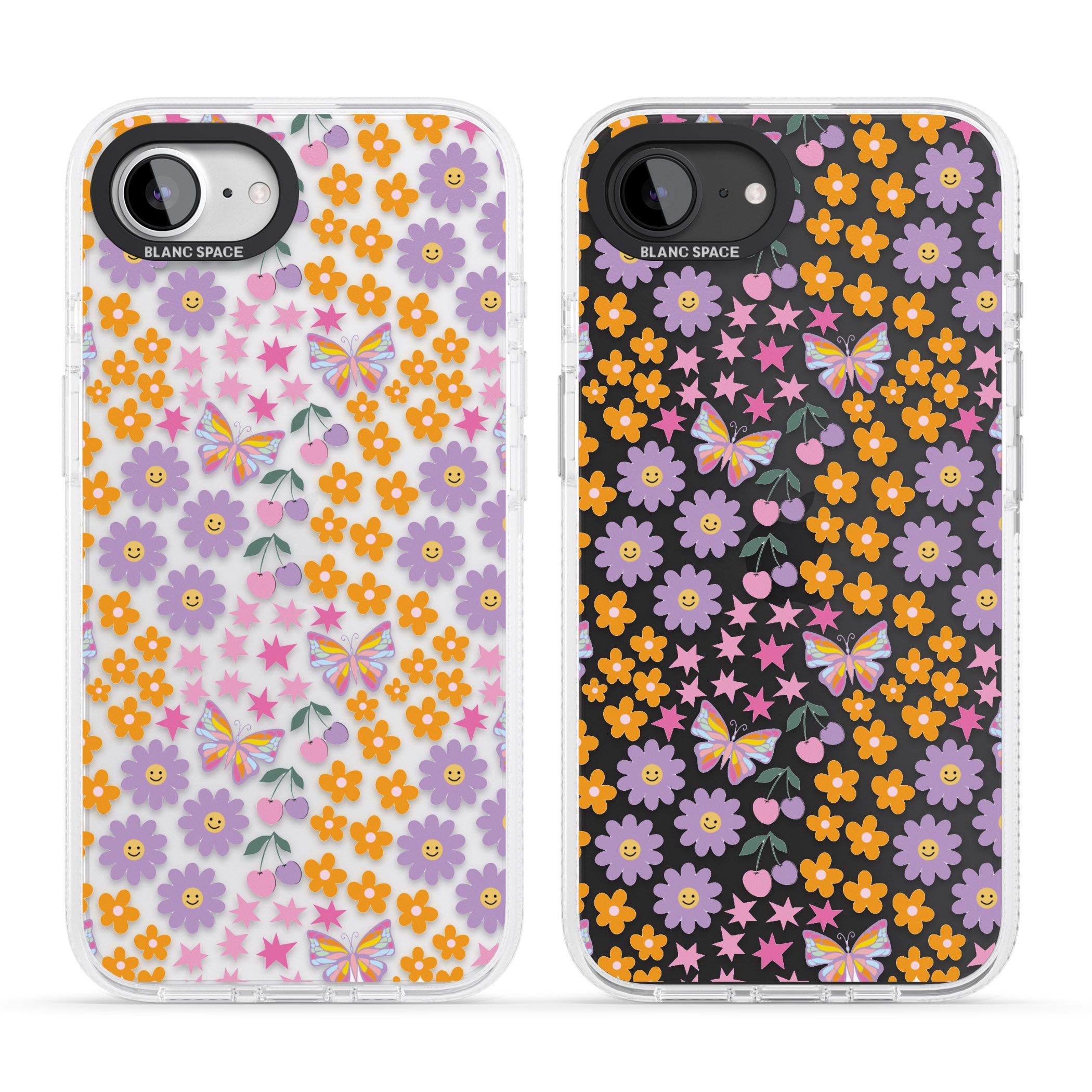 Botanical Bombardment iPhone 16e Clear Case Impact Air - Blanc Space