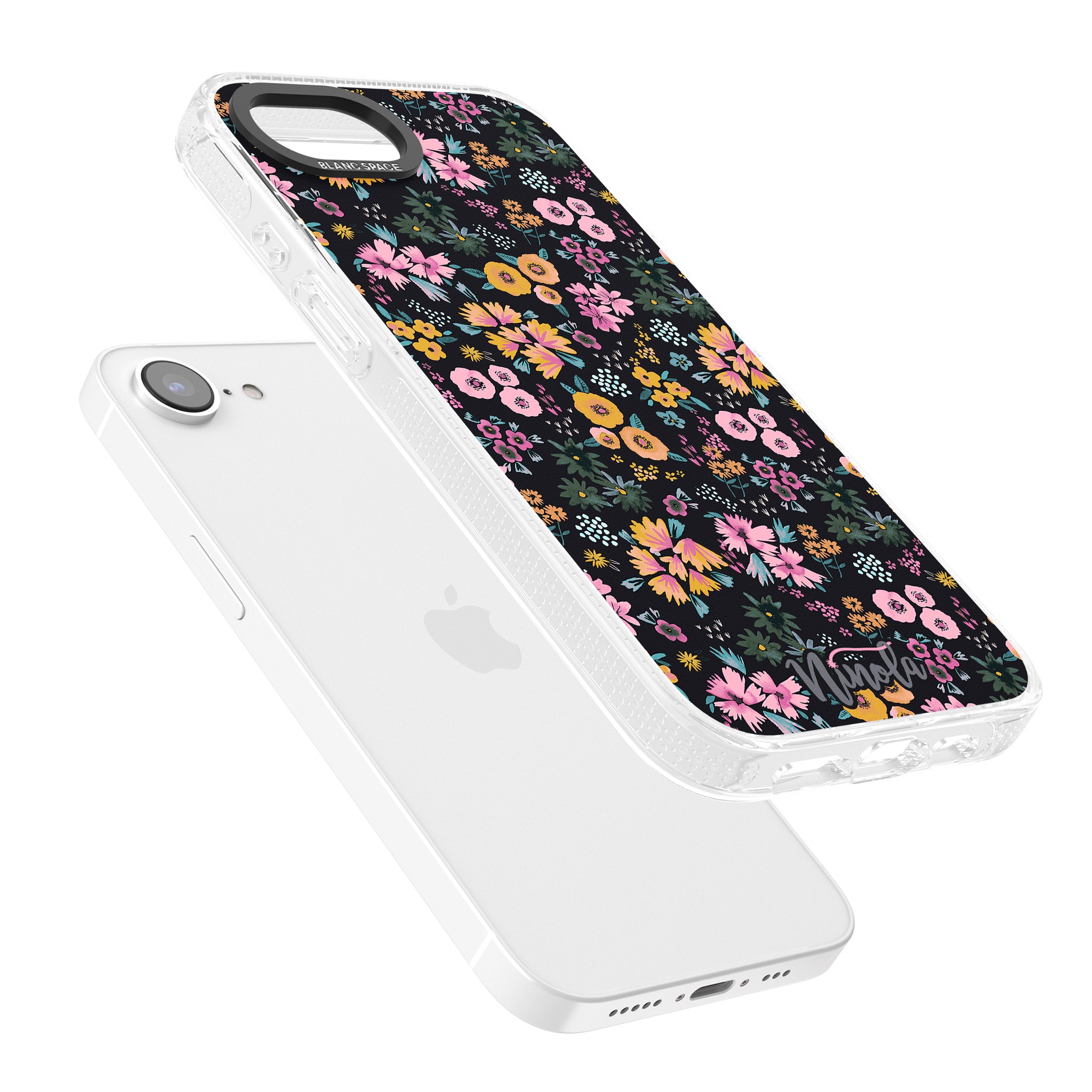 Little Flowers iPhone 16e Clear Case Impact Air - Blanc Space