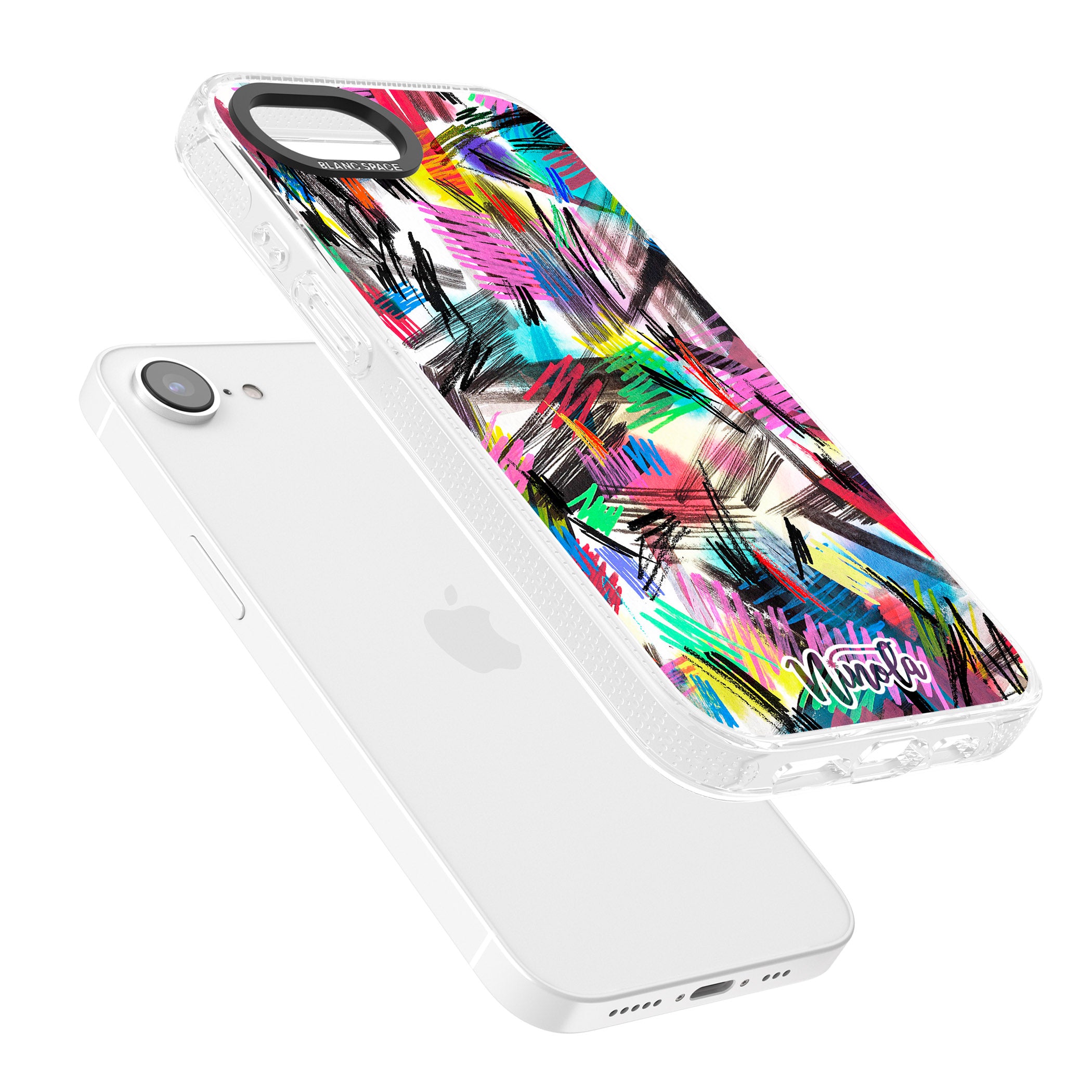Wild Strokes iPhone 16e Clear Case Impact Air - Blanc Space