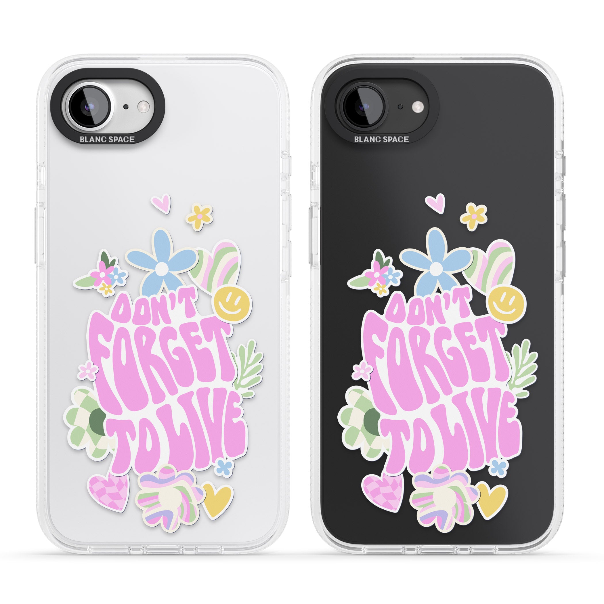 Don't Forget To Live iPhone 16e Clear Case Impact Air - Blanc Space