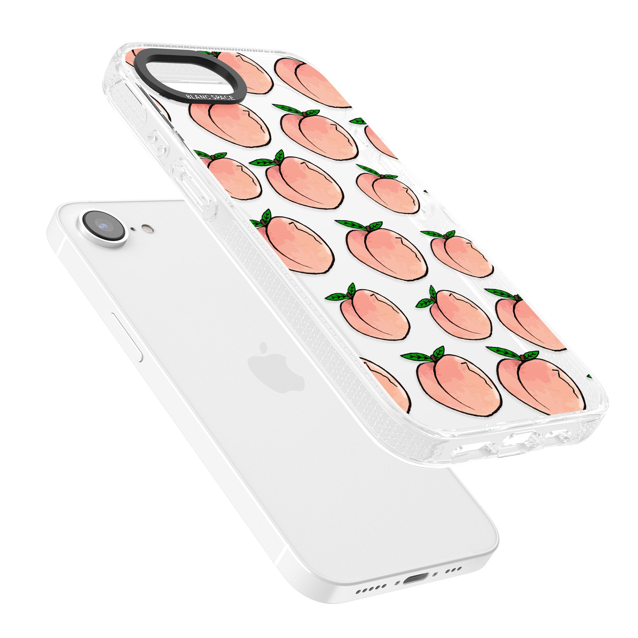 Life's a Peach iPhone 16e Clear Case Impact Air - Blanc Space