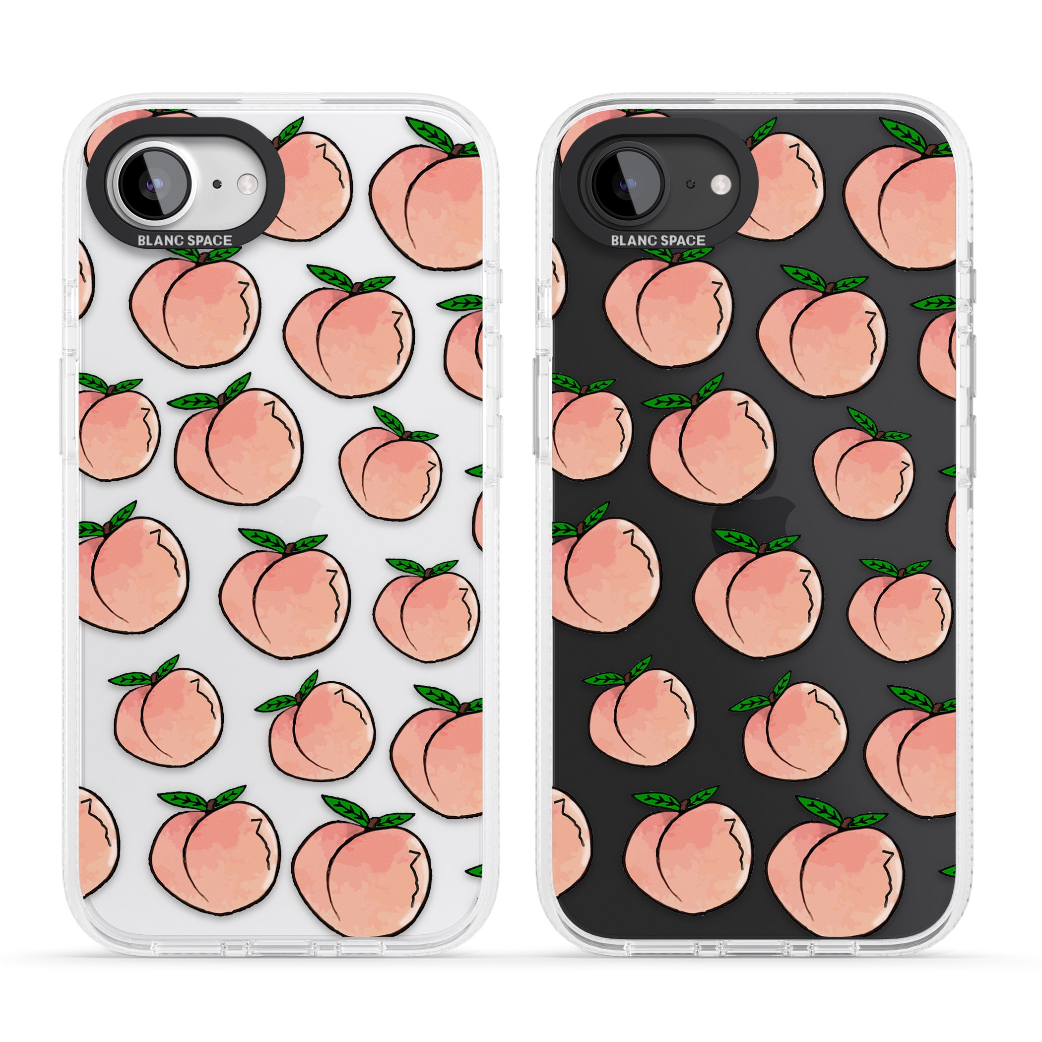 Life's a Peach iPhone 16e Clear Case Impact Air - Blanc Space