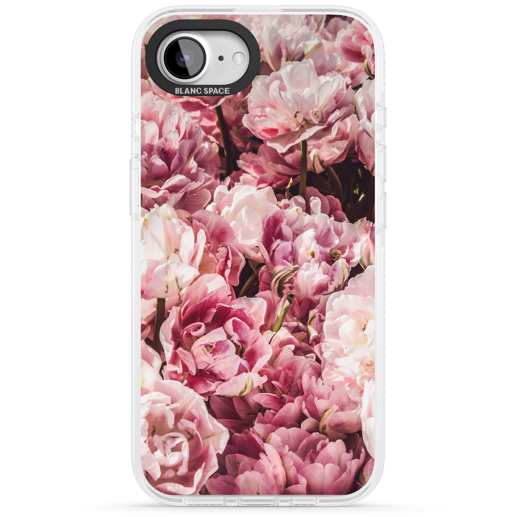 Pink Peonies iPhone 16e Clear Case Impact Air - Blanc Space