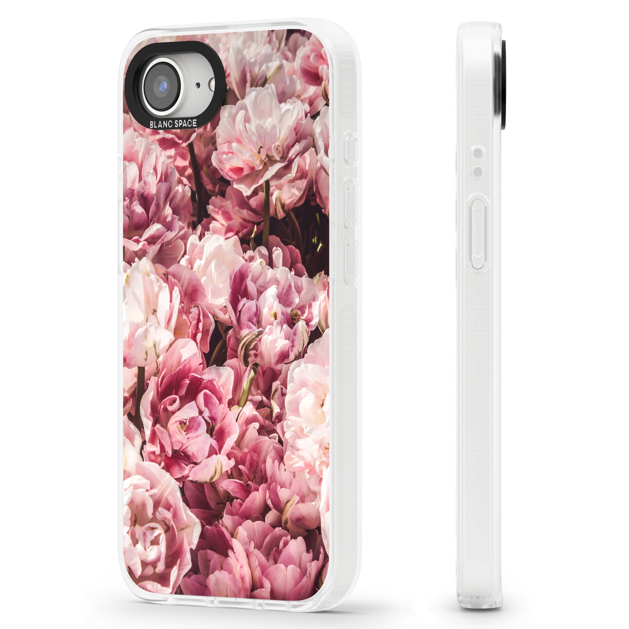 Pink Peonies iPhone 16e Clear Case Impact Air - Blanc Space