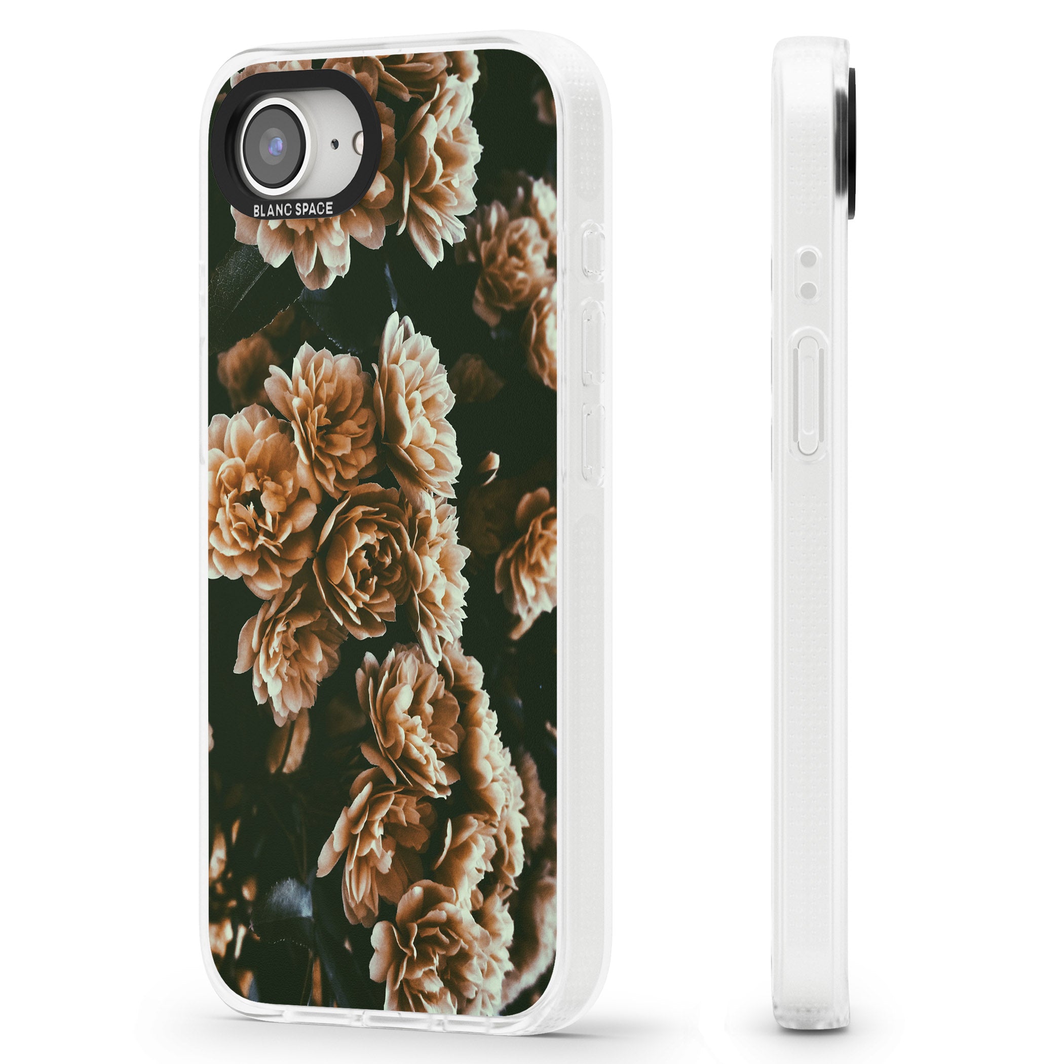 White Peonies - Real Floral Photographs iPhone 16e Clear Case Impact Air - Blanc Space