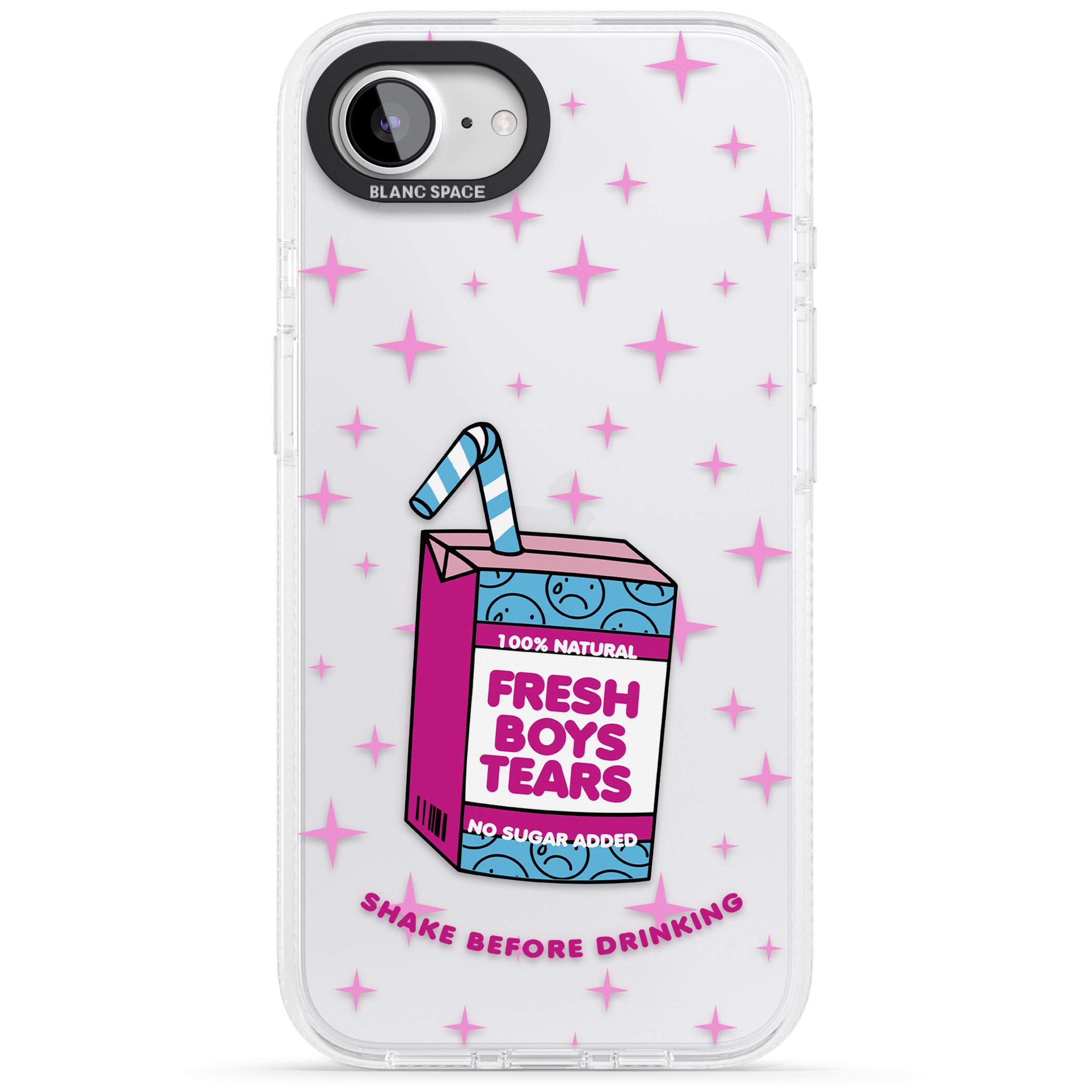 Boy Tears iPhone 16e Clear Case Impact Air - Blanc Space