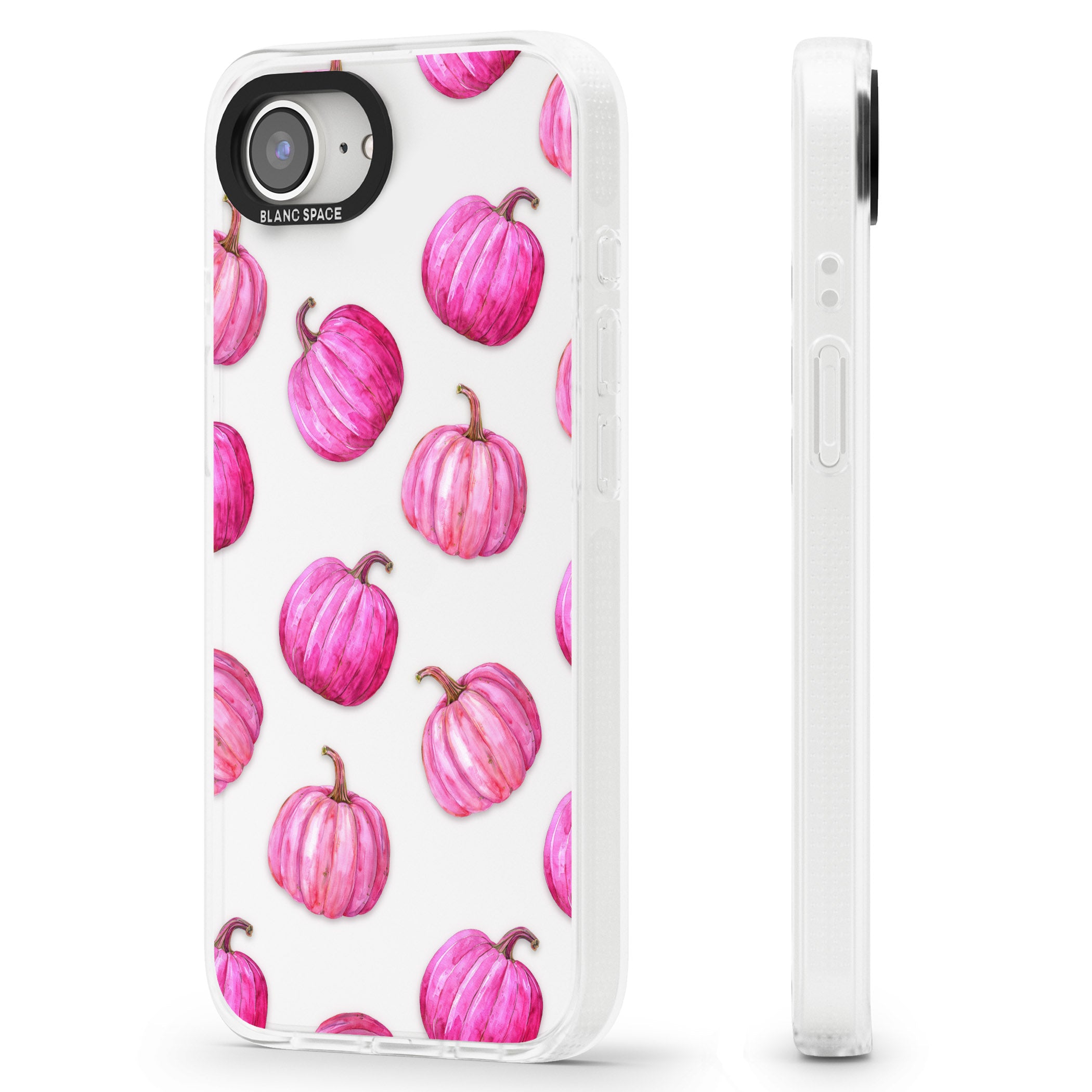 Pink Pumpkins iPhone 16e Clear Case Impact Air - Blanc Space