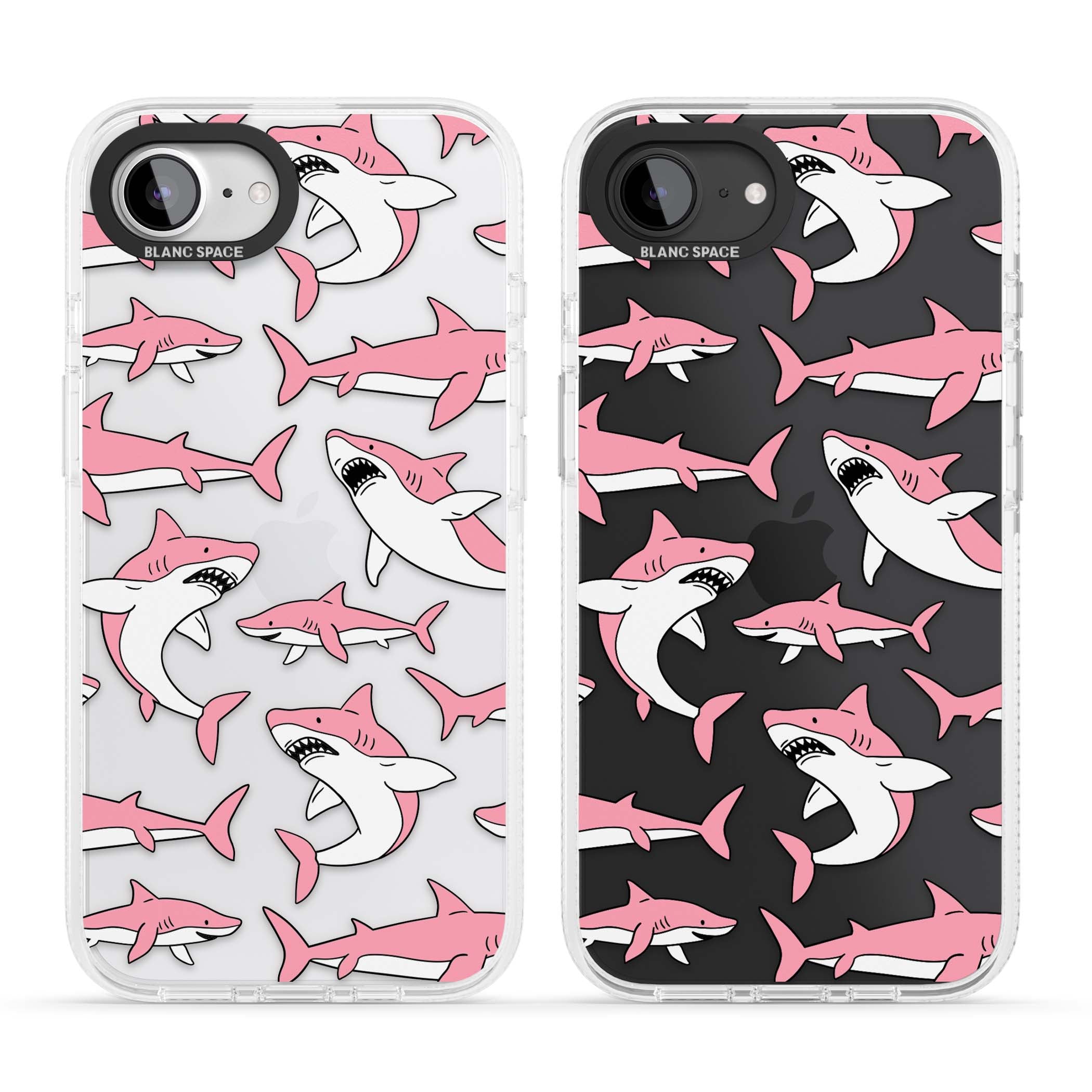 Bubblegum Sharks for her iPhone case | Clear Case Impact Air case for iPhone 16e, iPhone 17e