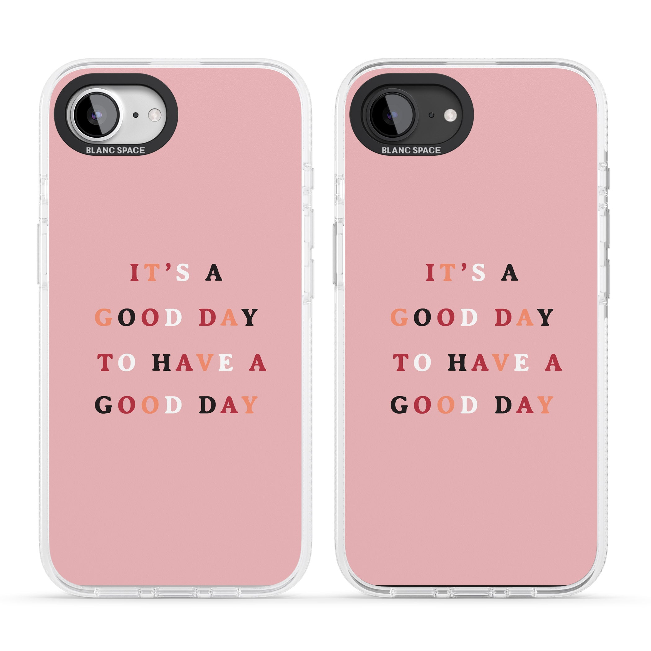 It's a good day to have a good day iPhone 16e Clear Case Impact Air - Blanc Space