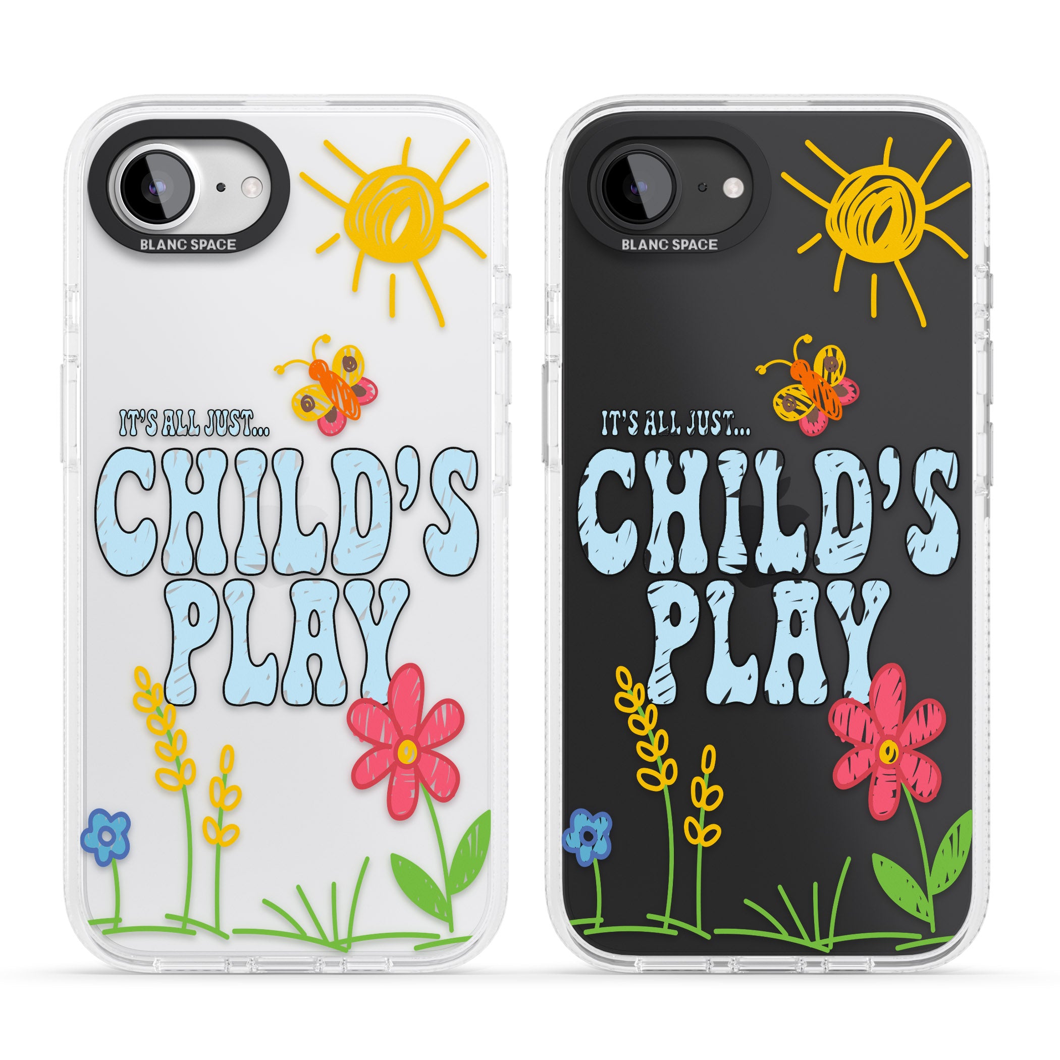 Child's Play iPhone 16e Clear Case Impact Air - Blanc Space