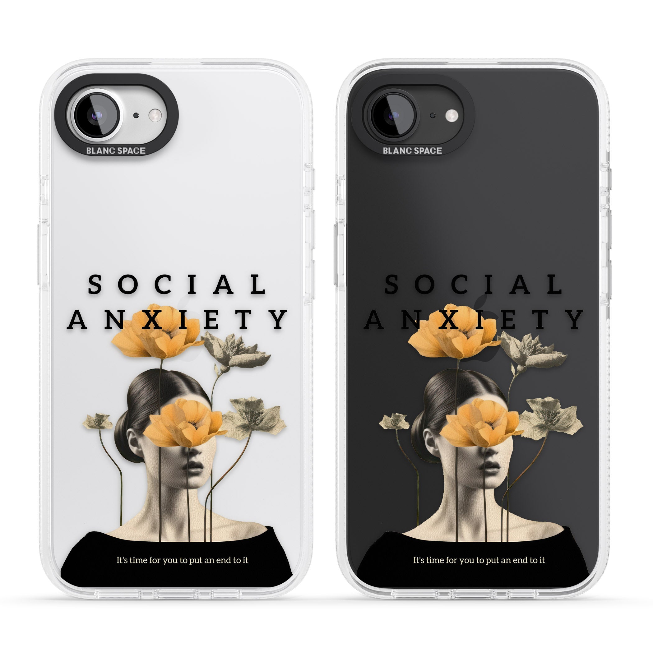Social Anxiety iPhone 16e Clear Case Impact Air - Blanc Space