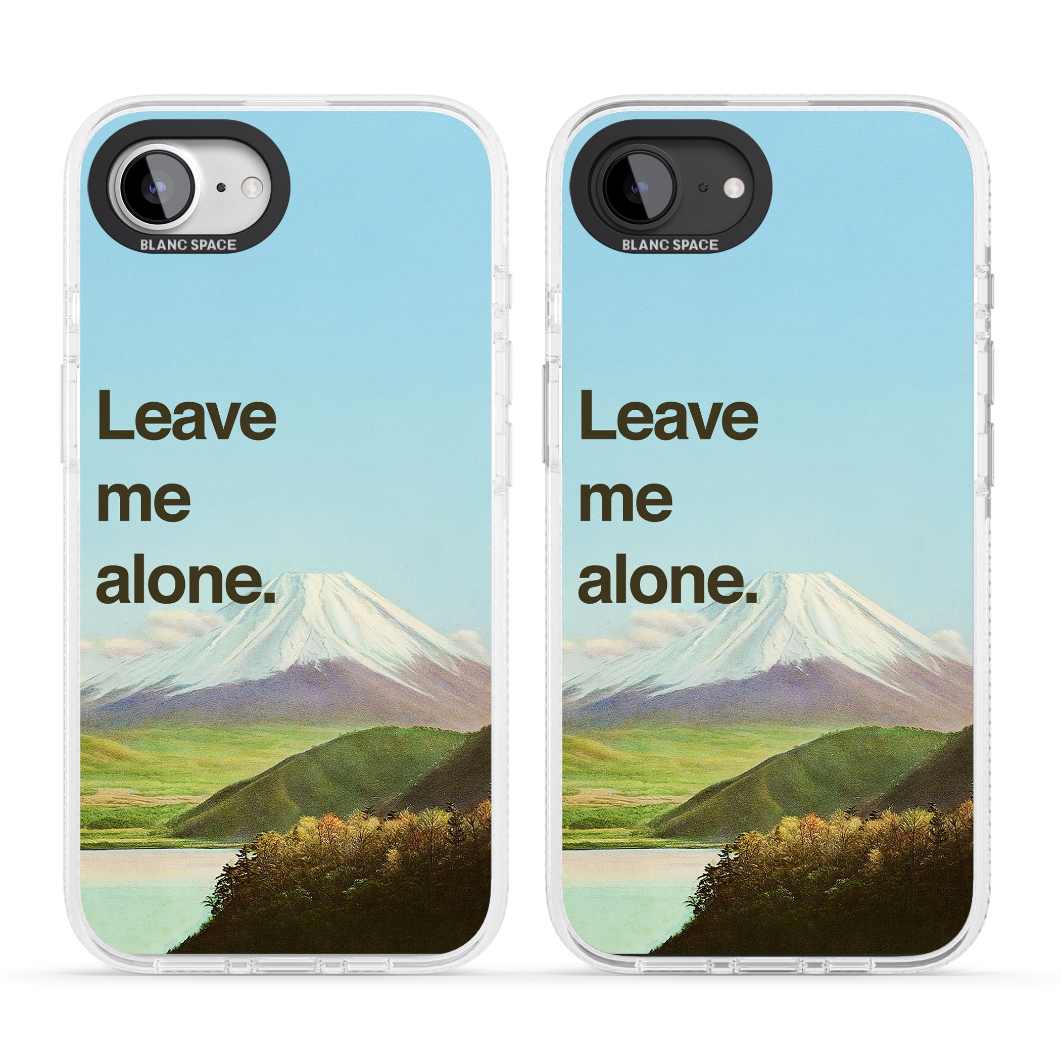 Leave me alone iPhone 16e Clear Case Impact Air - Blanc Space