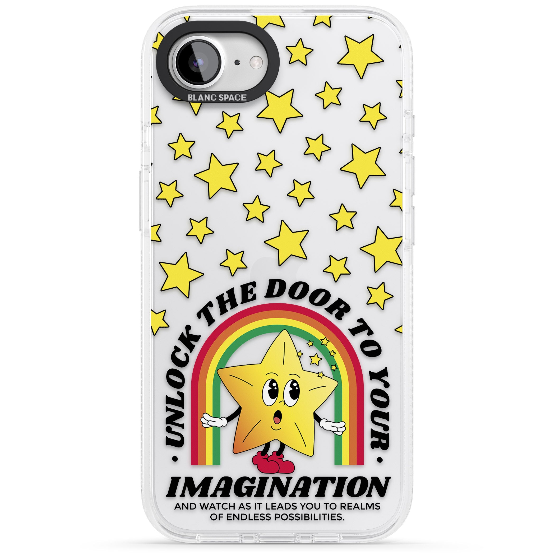 Imagination iPhone 16e Clear Case Impact Air - Blanc Space