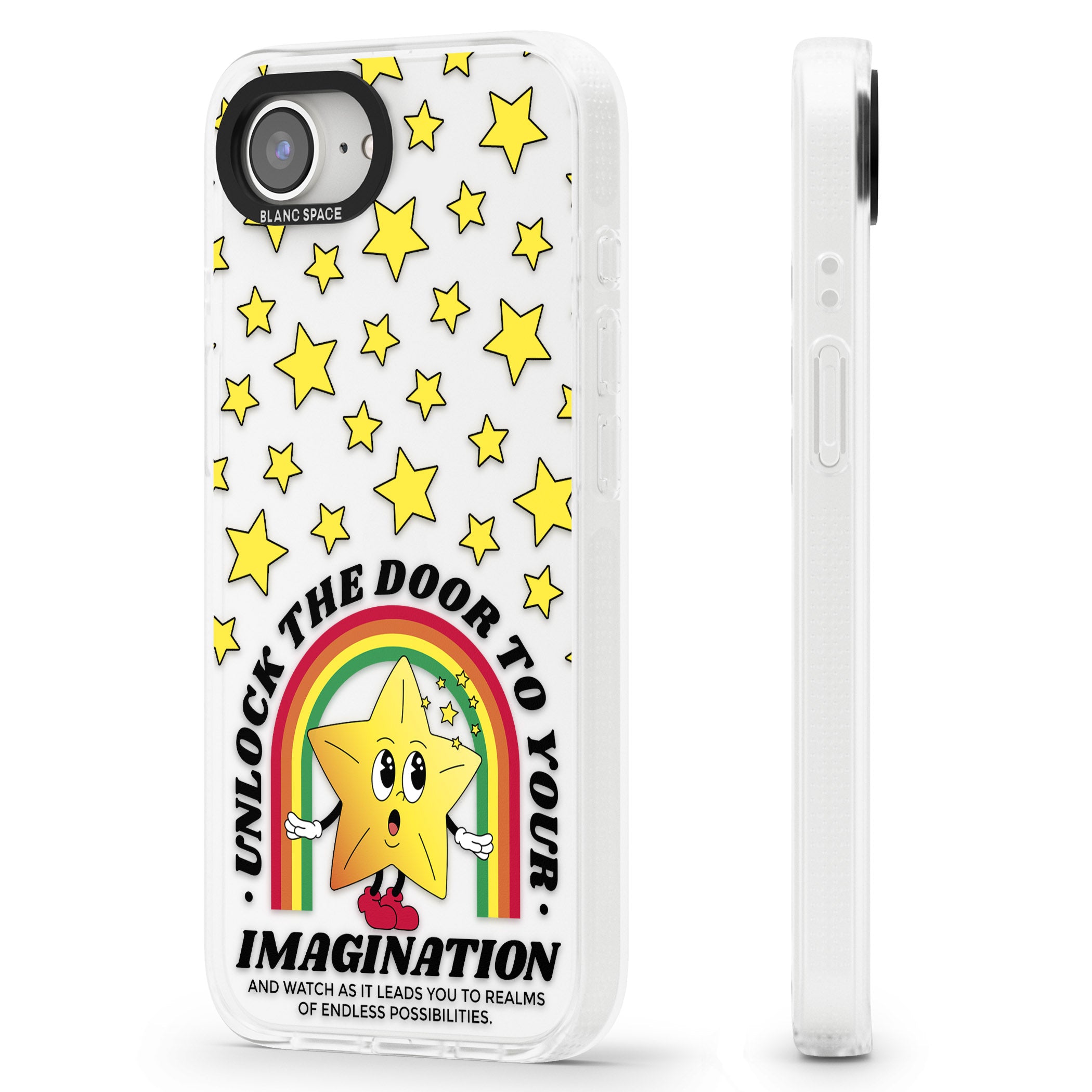 Imagination iPhone 16e Clear Case Impact Air - Blanc Space