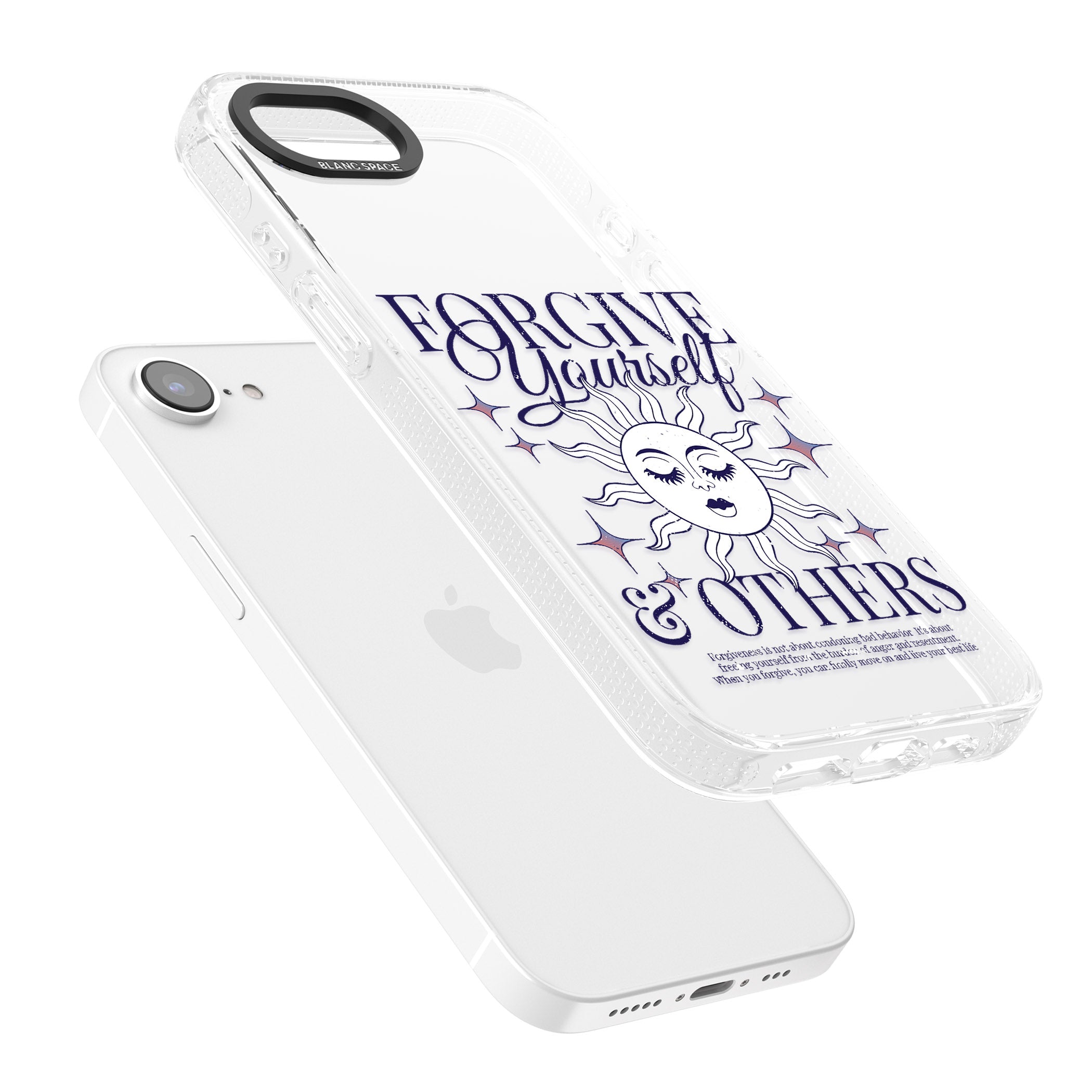 Forgiveness iPhone 16e Clear Case Impact Air - Blanc Space