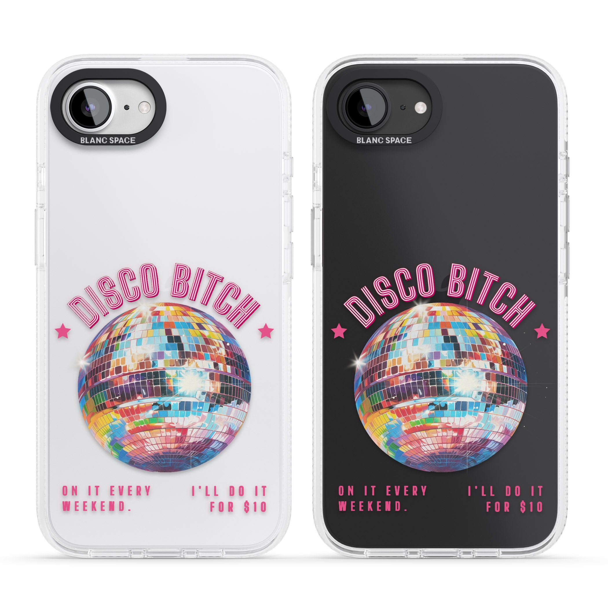 Disco B*tch iPhone 16e Clear Case Impact Air - Blanc Space