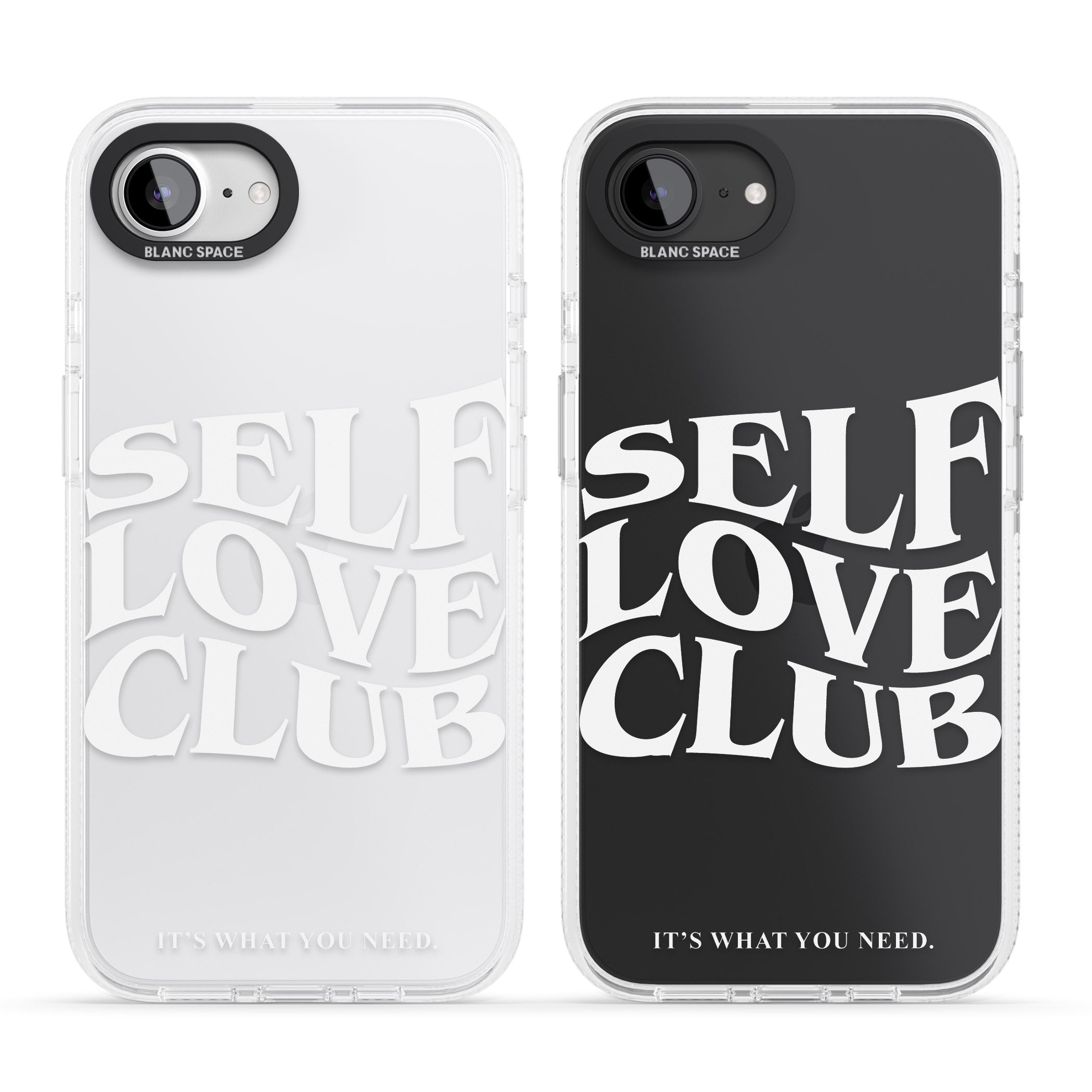 Self Love Club (White) iPhone 16e Clear Case Impact Air - Blanc Space