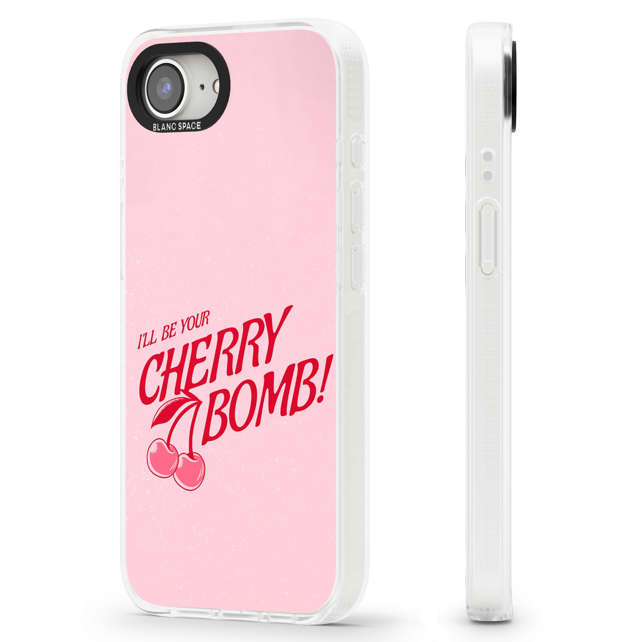 Your Cherry Bomb iPhone 16e Clear Case Impact Air - Blanc Space