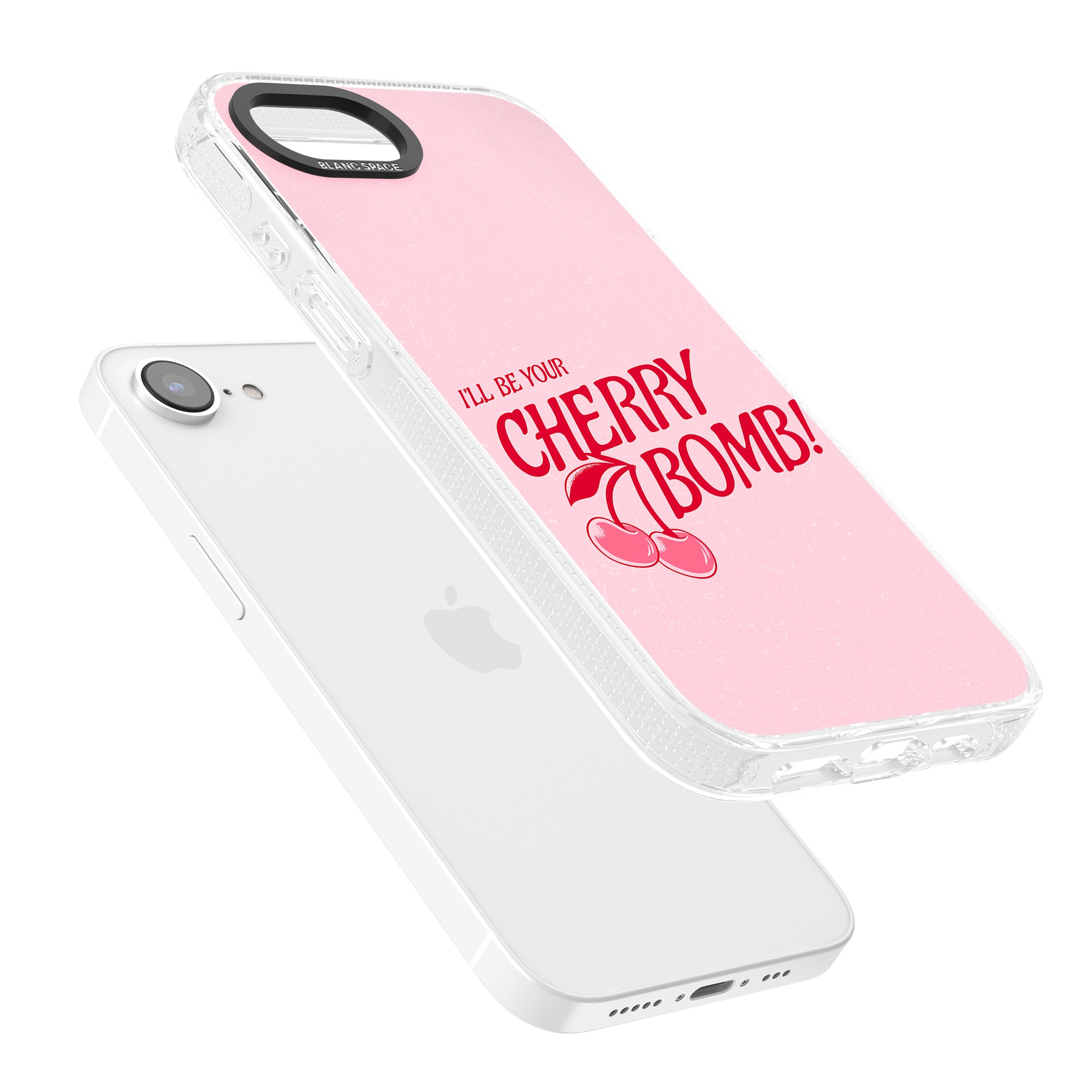Your Cherry Bomb iPhone 16e Clear Case Impact Air - Blanc Space