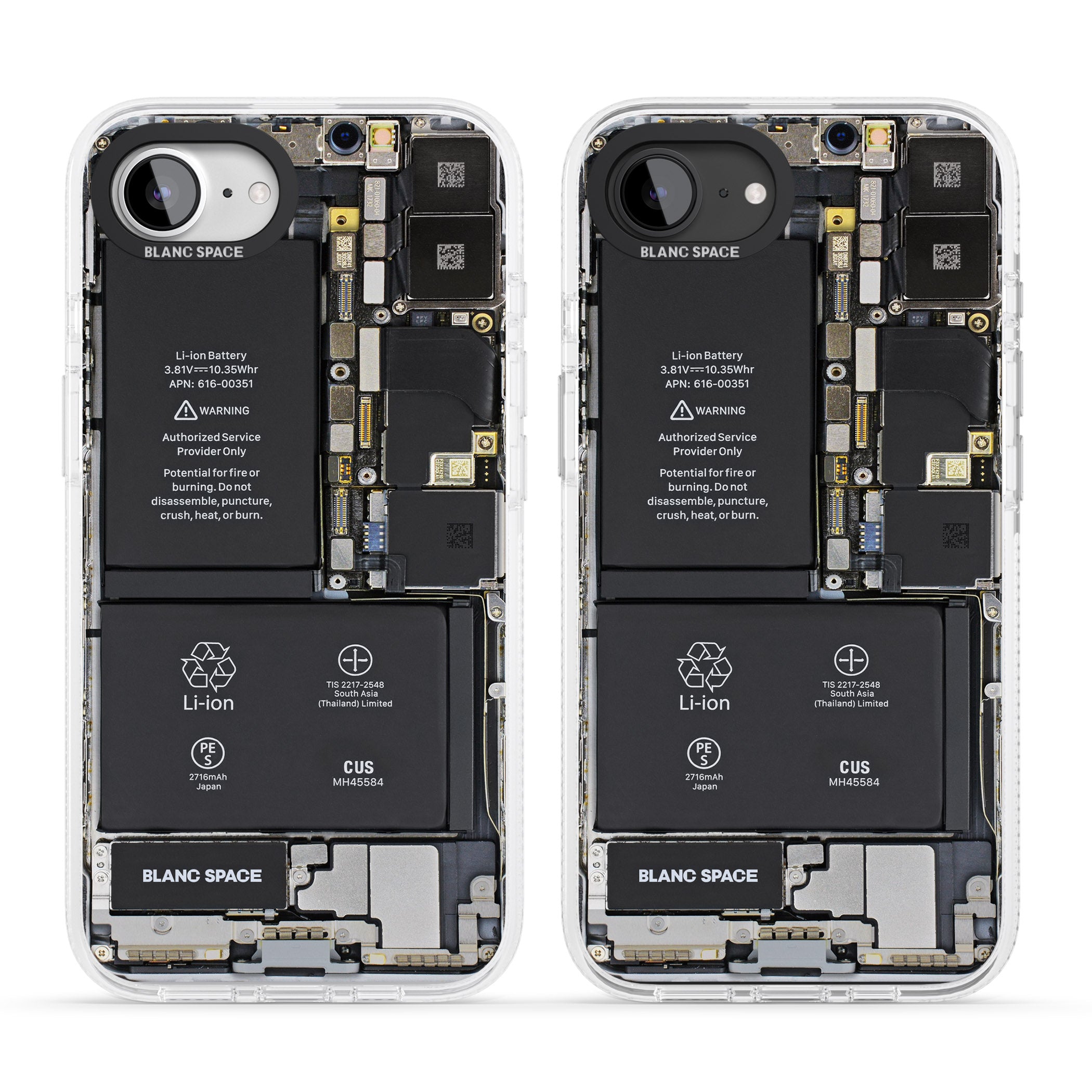 Circuit Board iPhone 16e Clear Case Impact Air - Blanc Space