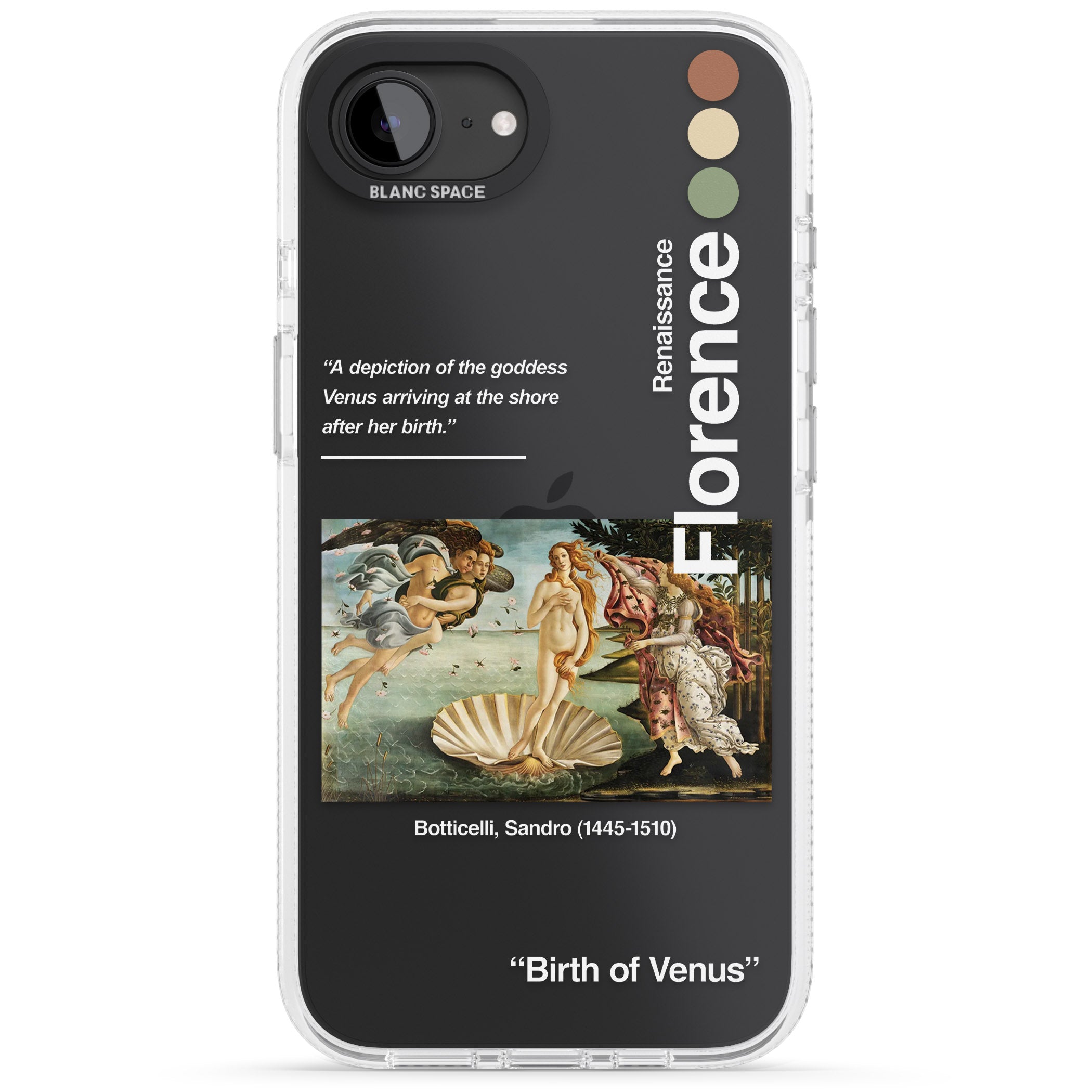 Birth of Venus iPhone 16e Clear Case Impact Air - Blanc Space