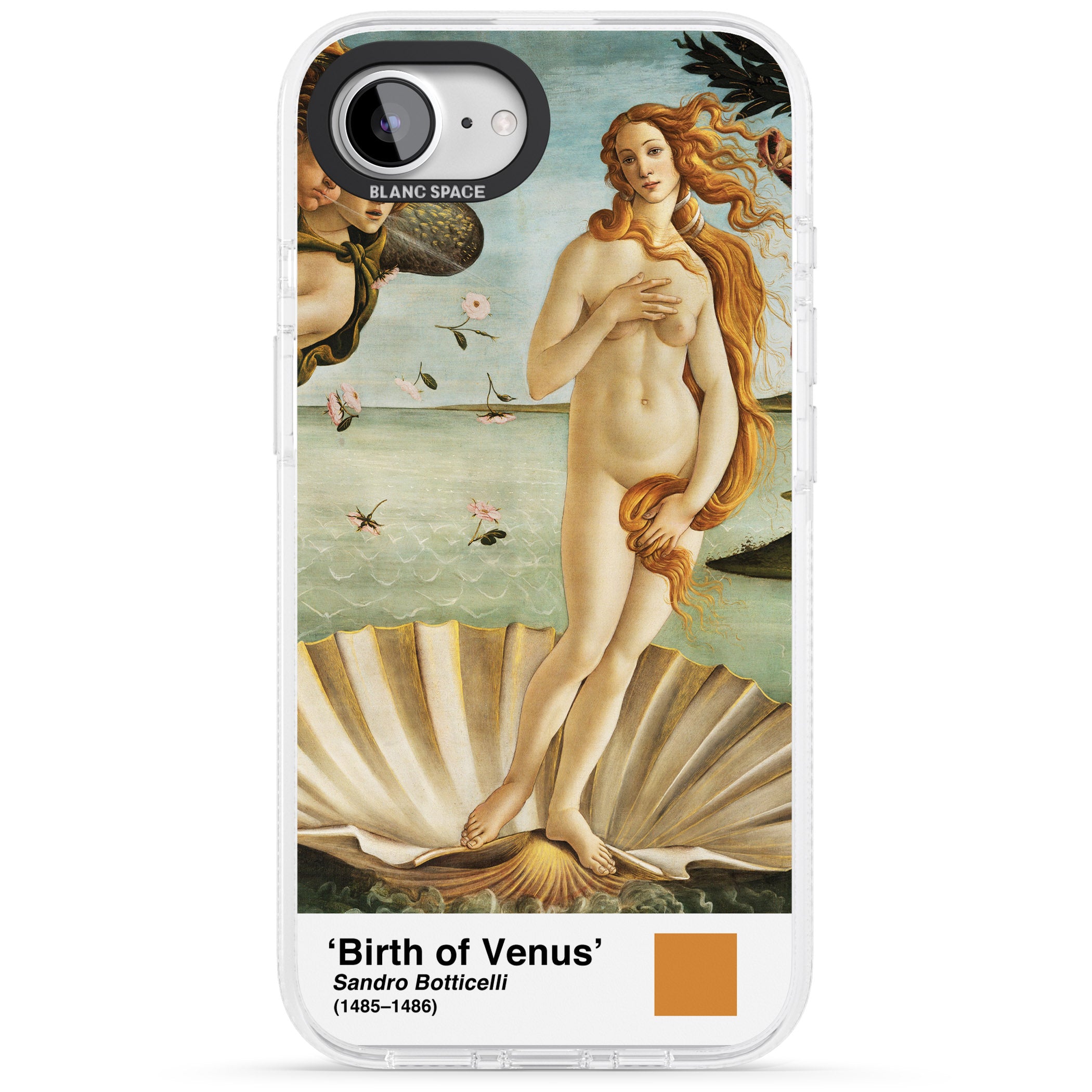The Birth of Venus iPhone 16e Clear Case Impact Air - Blanc Space