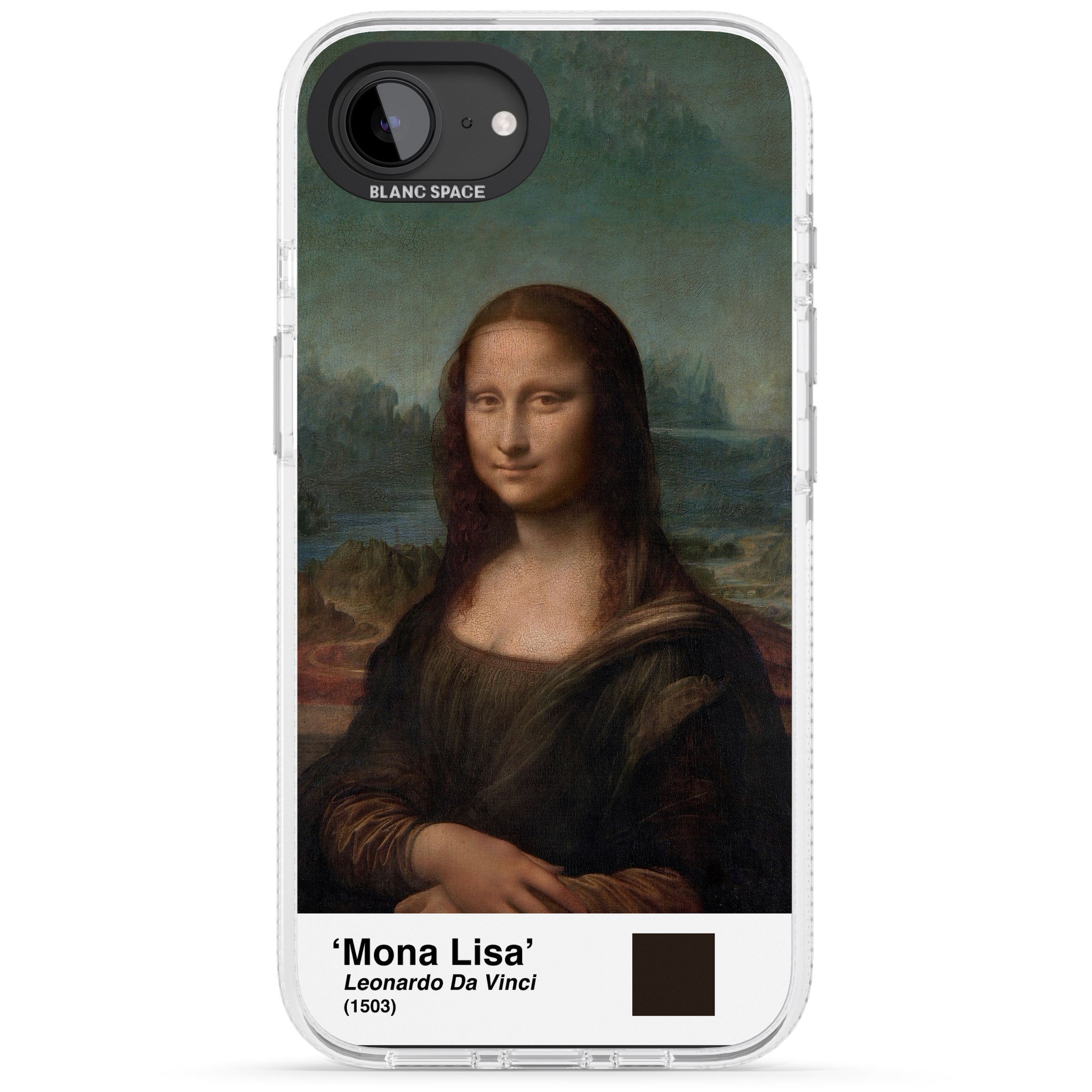 Mona Lisa iPhone 16e Clear Case Impact Air - Blanc Space