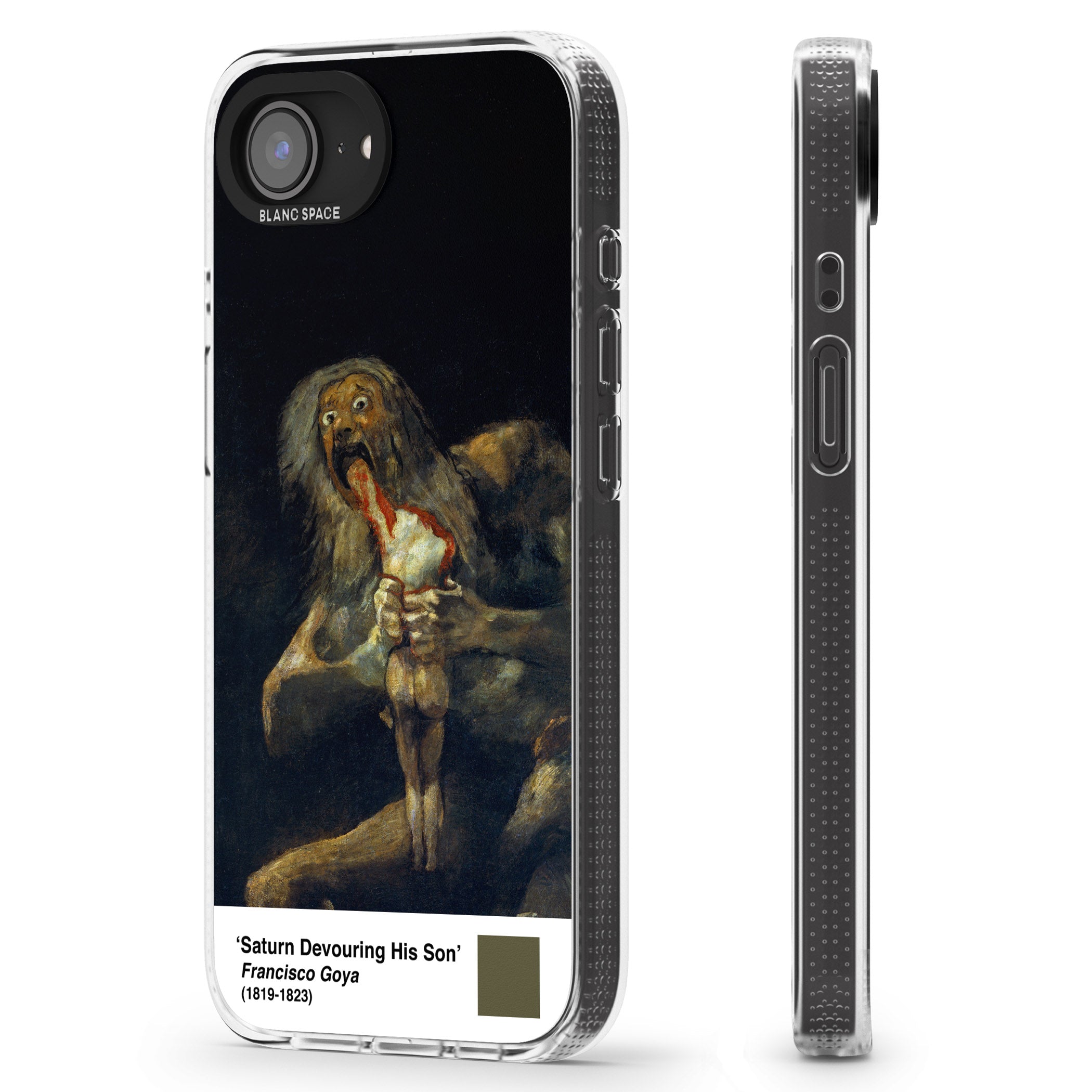 Saturn Devouring His Son iPhone 16e Clear Case Impact Air - Blanc Space