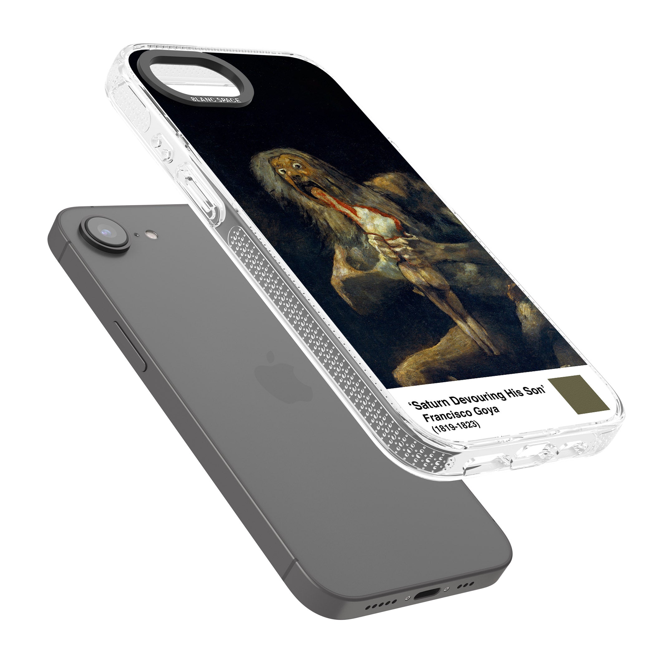 Saturn Devouring His Son iPhone 16e Clear Case Impact Air - Blanc Space