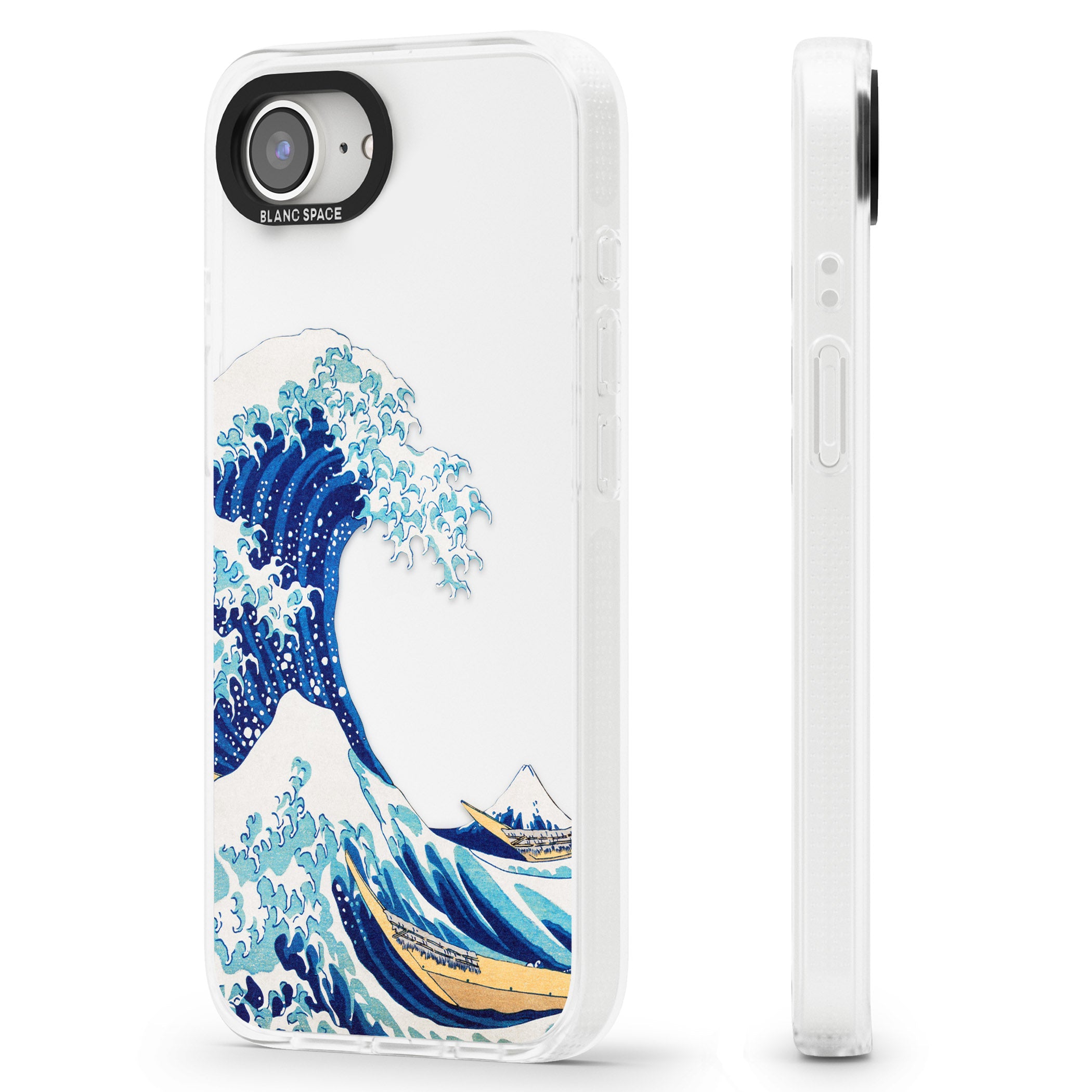 The Great Wave of Kanagawa iPhone 16e Clear Case Impact Air - Blanc Space