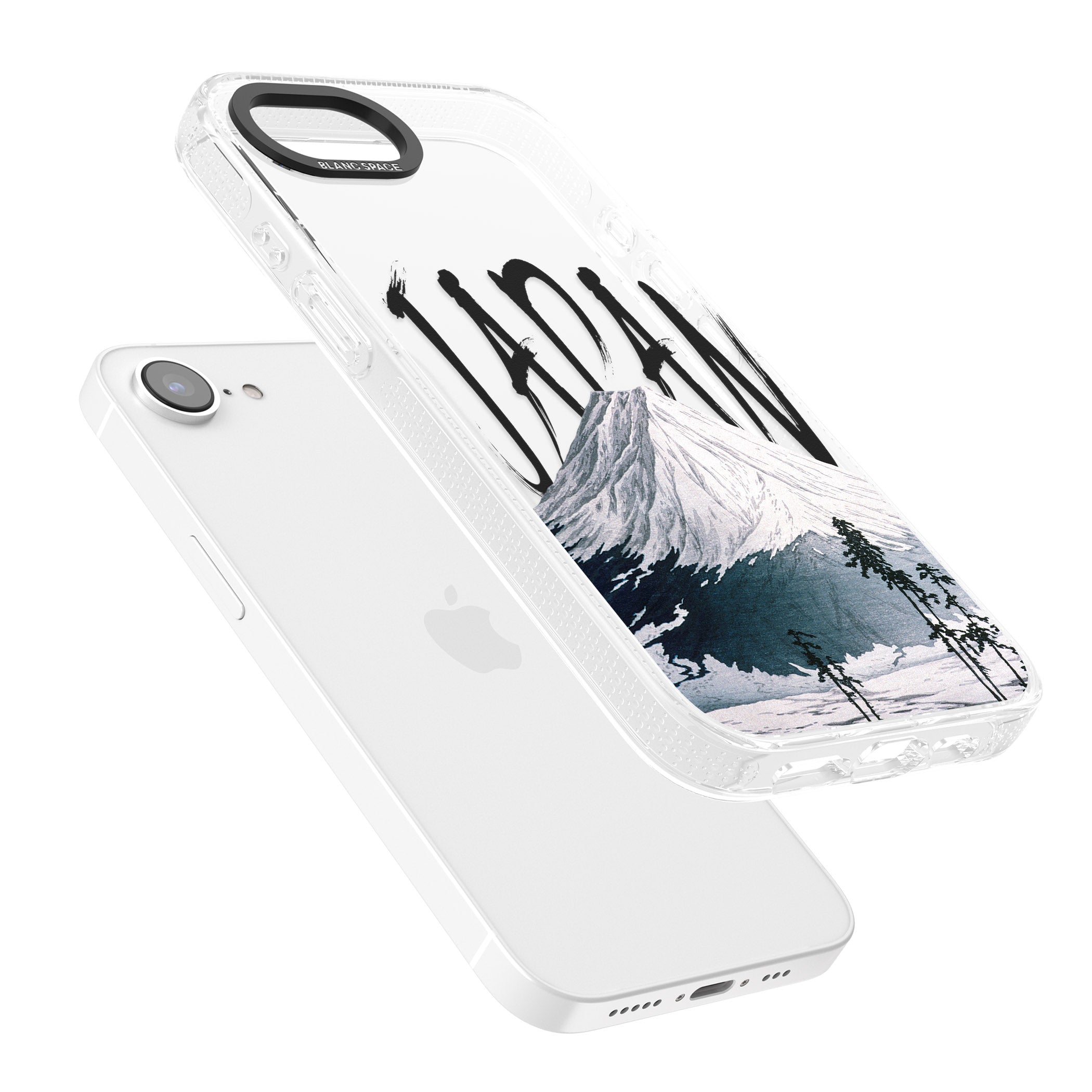 Mount Fuji Cutout iPhone 16e Clear Case Impact Air - Blanc Space