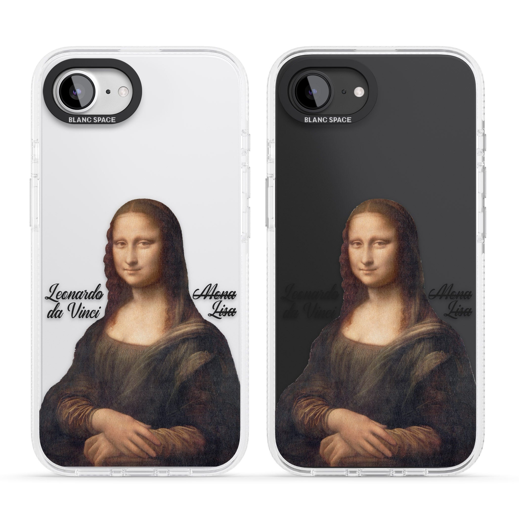 Mona Lisa Cutout iPhone 16e Clear Case Impact Air - Blanc Space