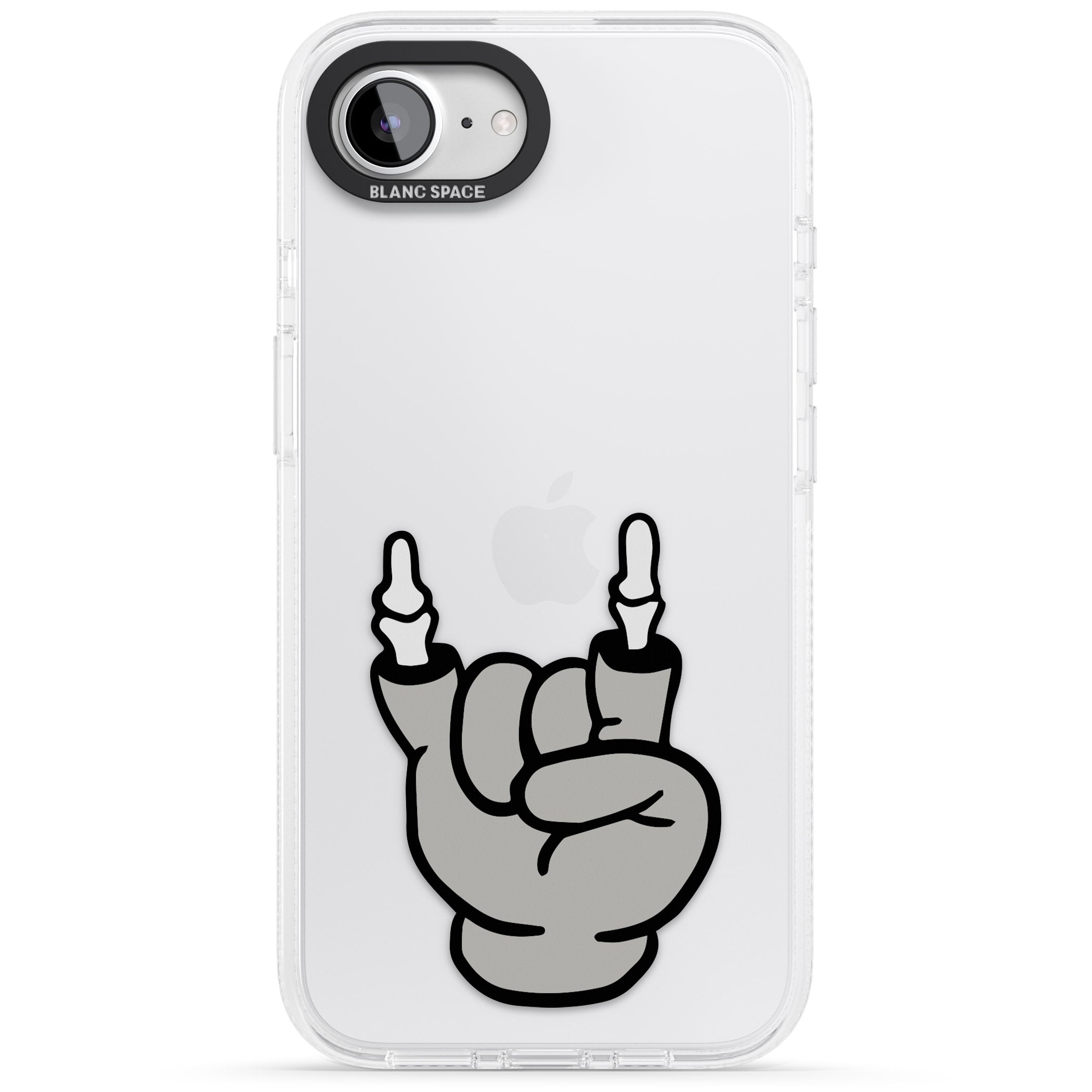 Rock 'til you drop iPhone 16e Clear Case Impact Air - Blanc Space