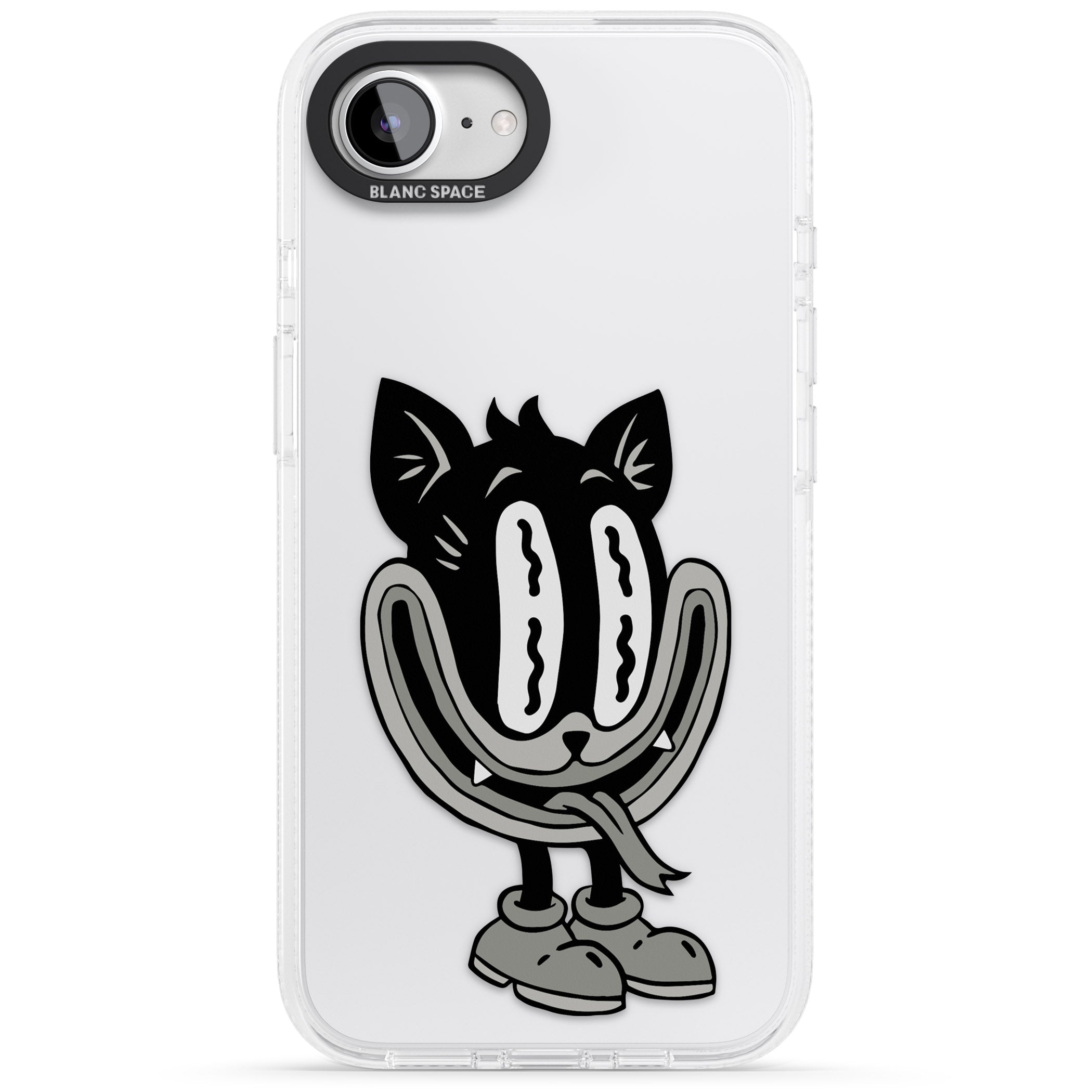 Faded Feline iPhone 16e Clear Case Impact Air - Blanc Space