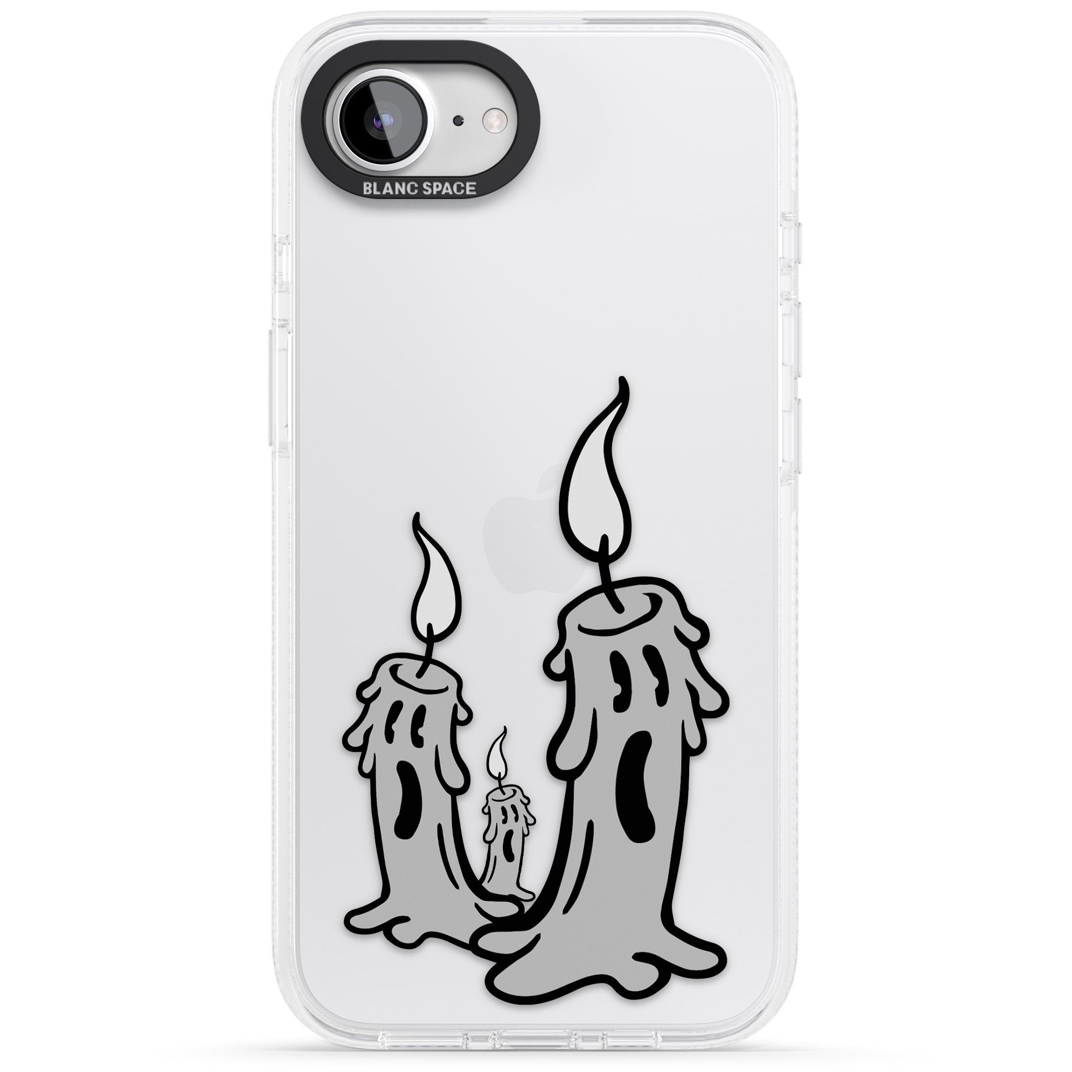 Candle Lit iPhone 16e Clear Case Impact Air - Blanc Space