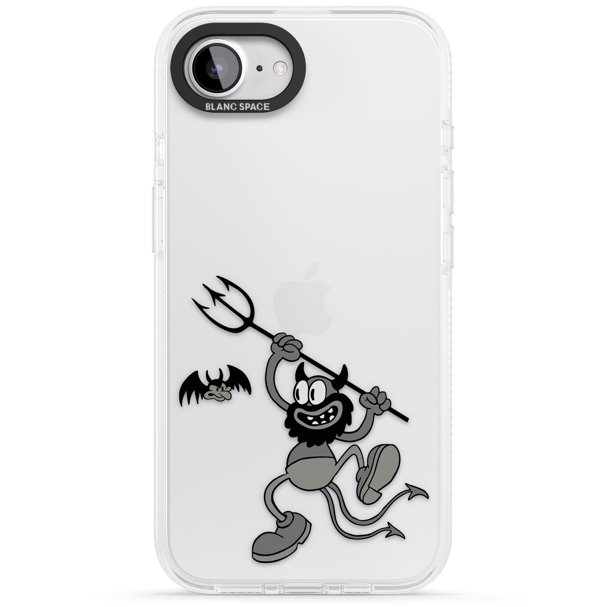 Dancing Devil iPhone 16e Clear Case Impact Air - Blanc Space